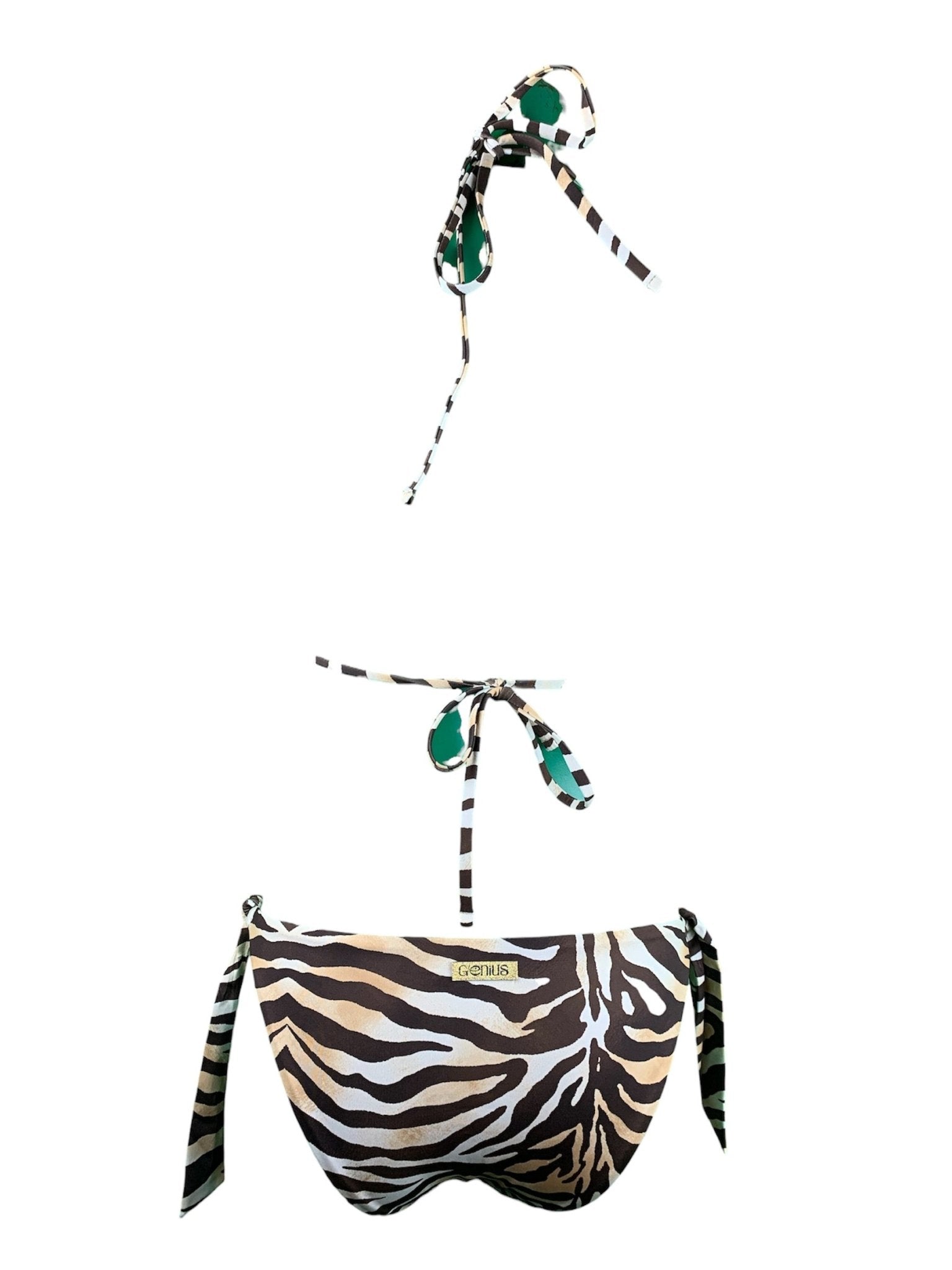 Genius Bikini Triangolo Madagascar Panna Marrone Genius Beachwear