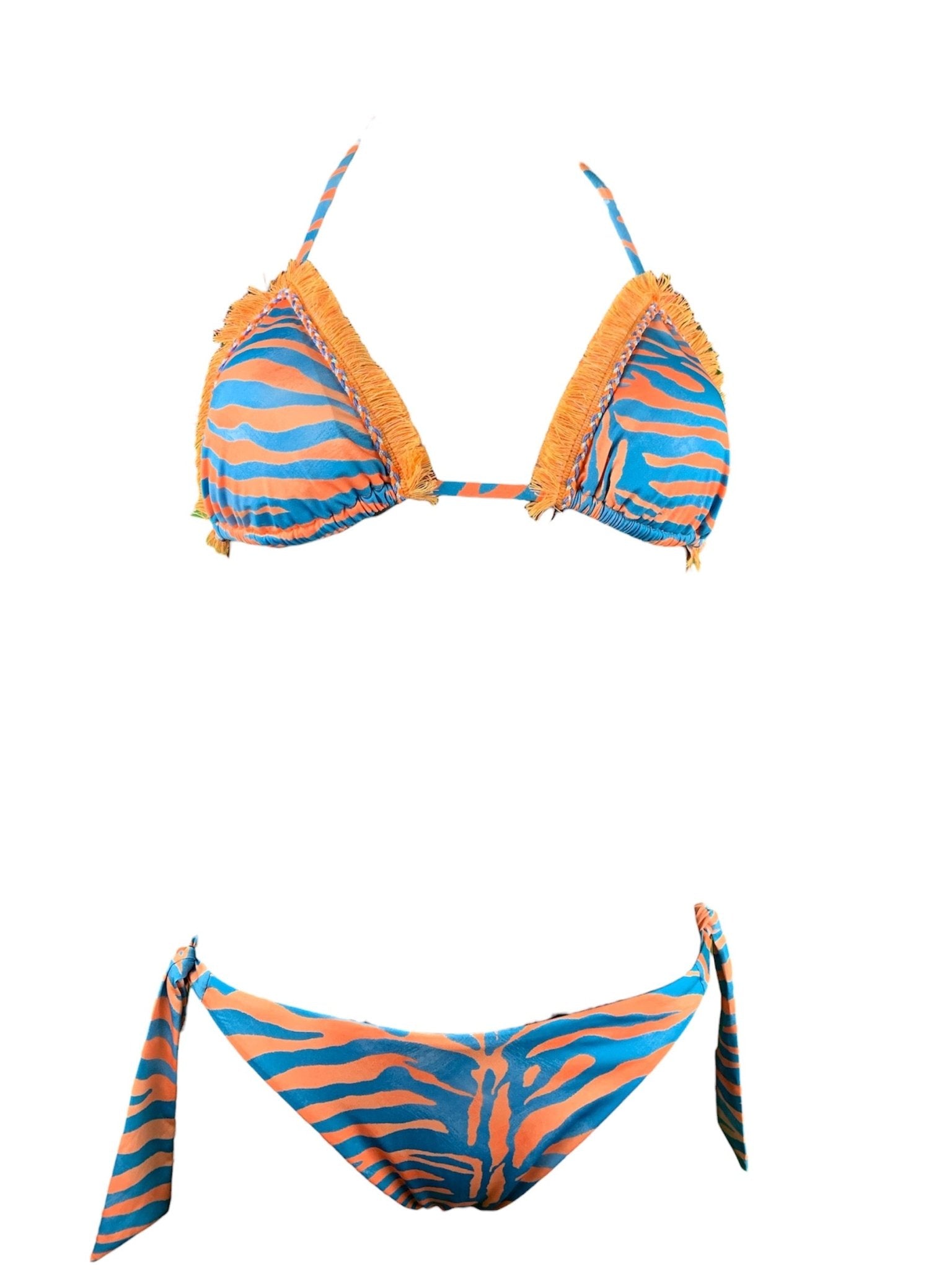 Genius Bikini Triangolo Madagascar Blu Arancio Genius Beachwear