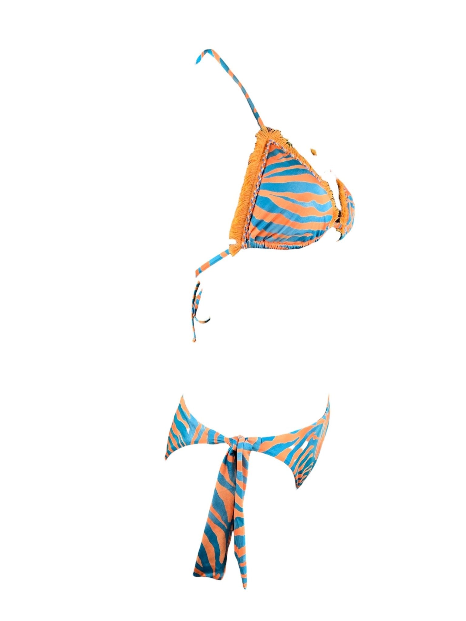 Genius Bikini Triangolo Madagascar Blu Arancio Genius Beachwear
