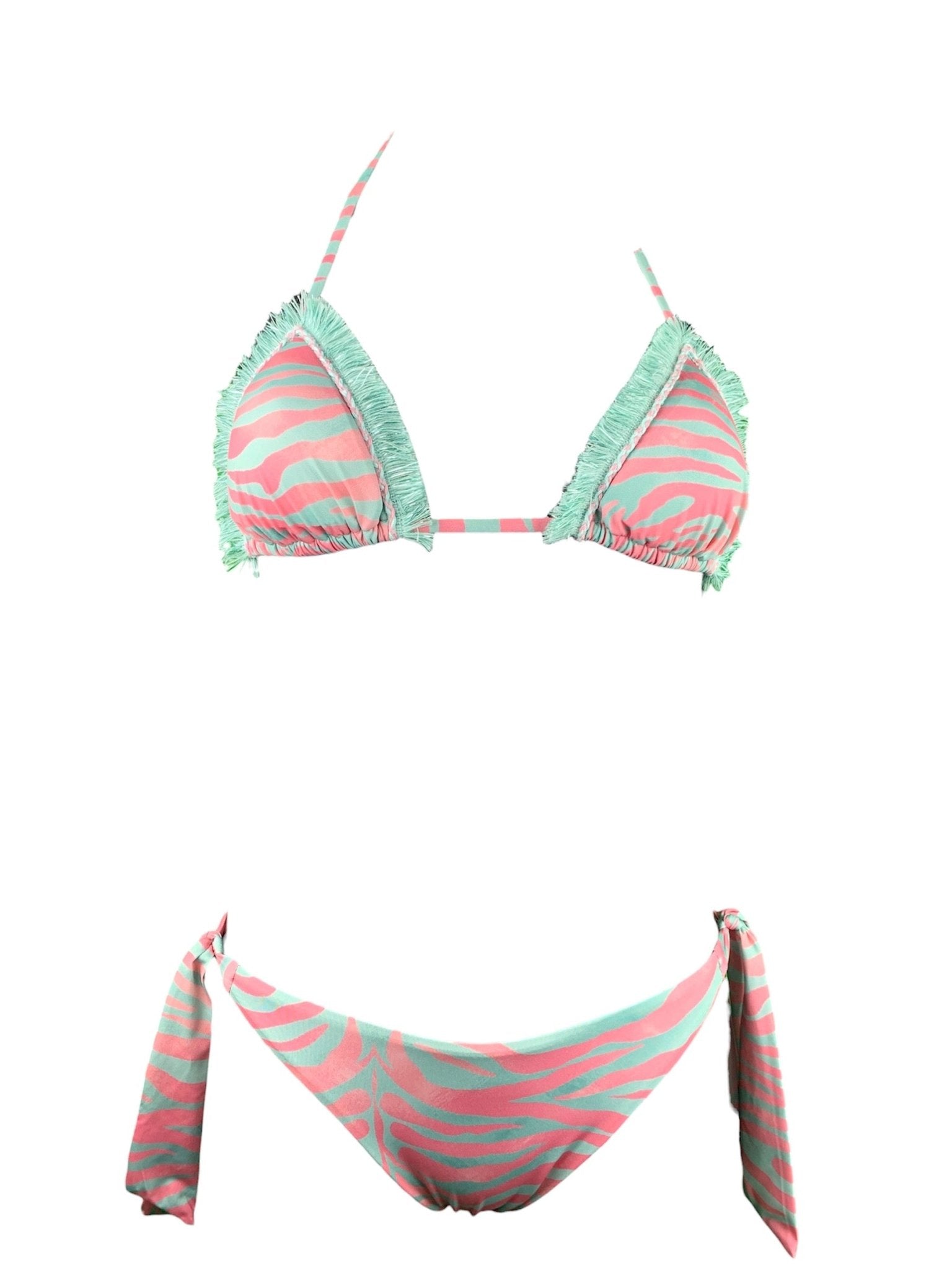 Genius Bikini Triangolo Madagascar Rosa Acqua Genius Beachwear