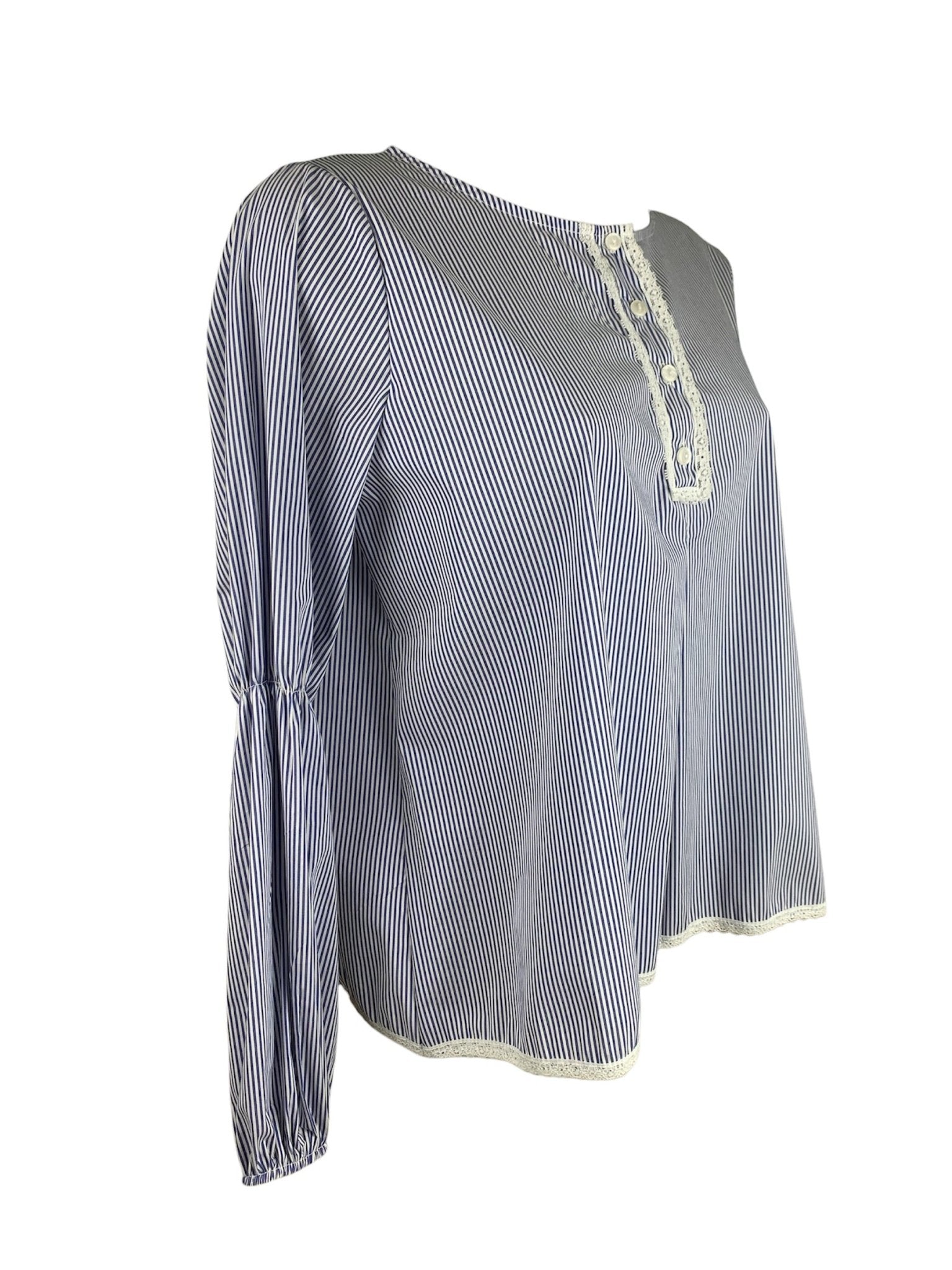 Bighet Camicia Righe Blu-Bianco