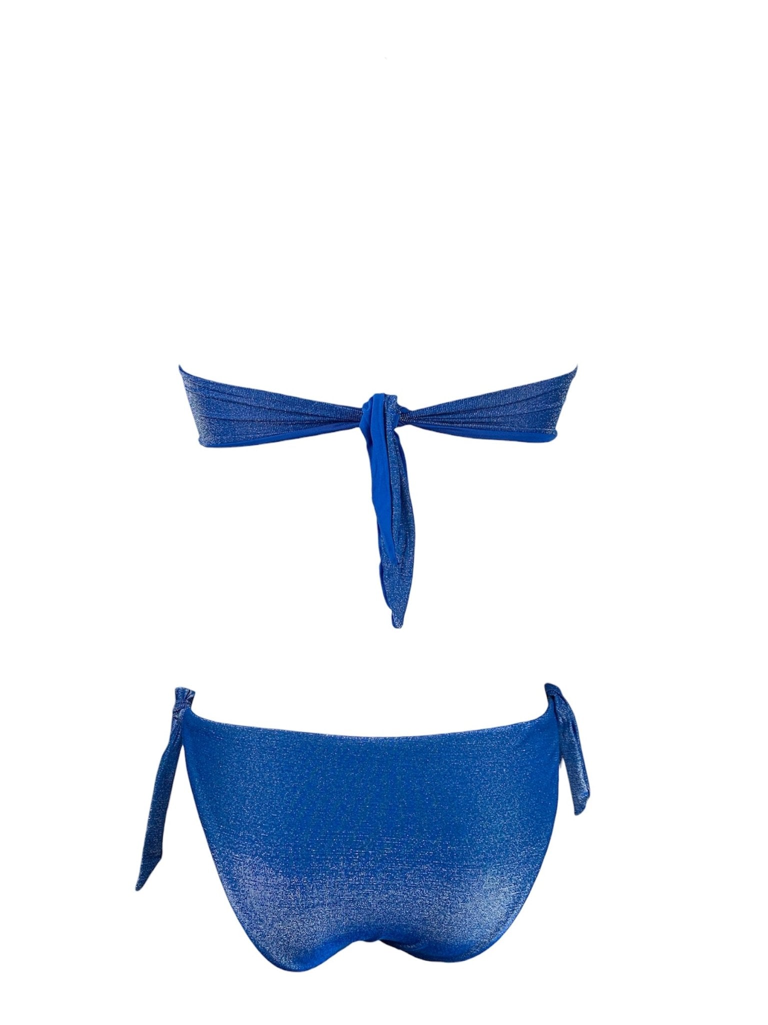 Genius Bikini Fascia Lurex Bluette - Bikini D'amare Riccione