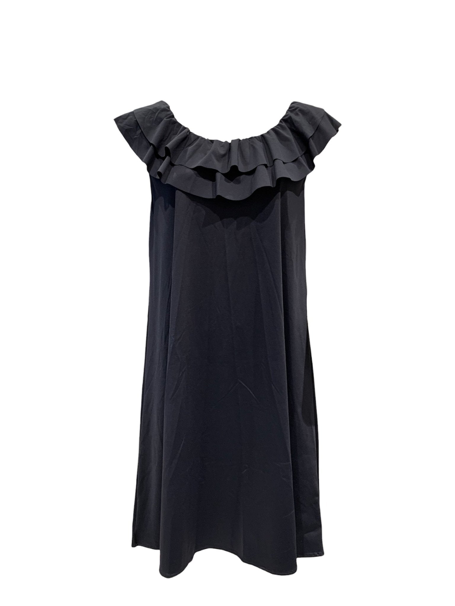 Marette Abito Lycra Nero Voulant