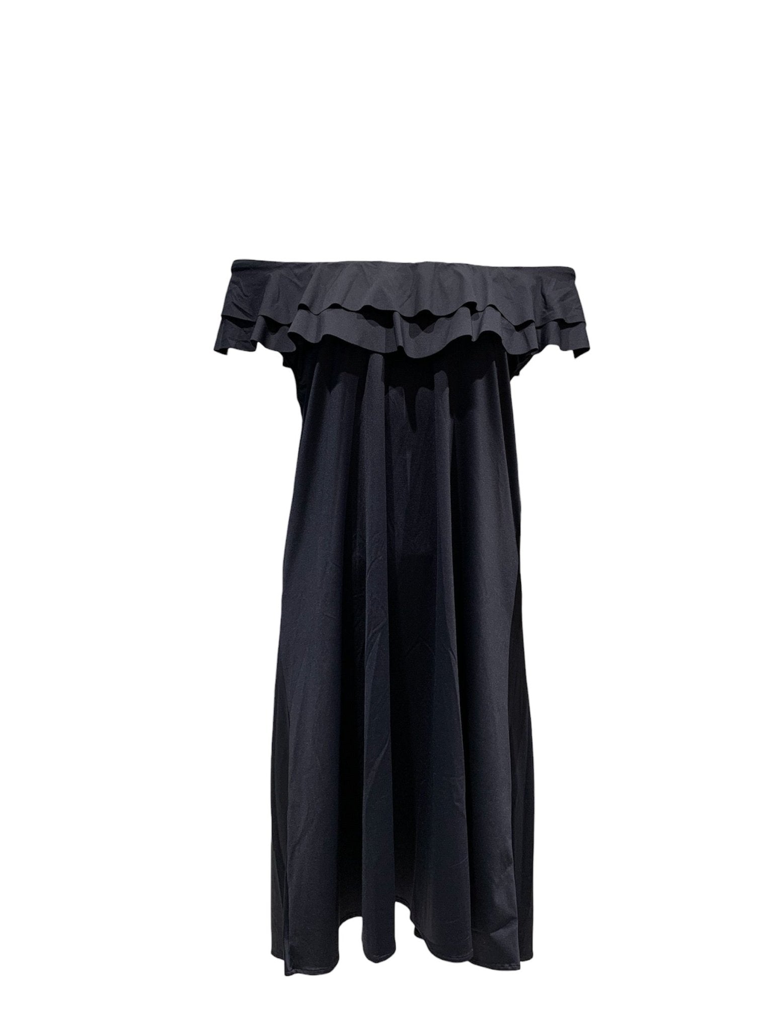 Marette Abito Lycra Nero Voulant
