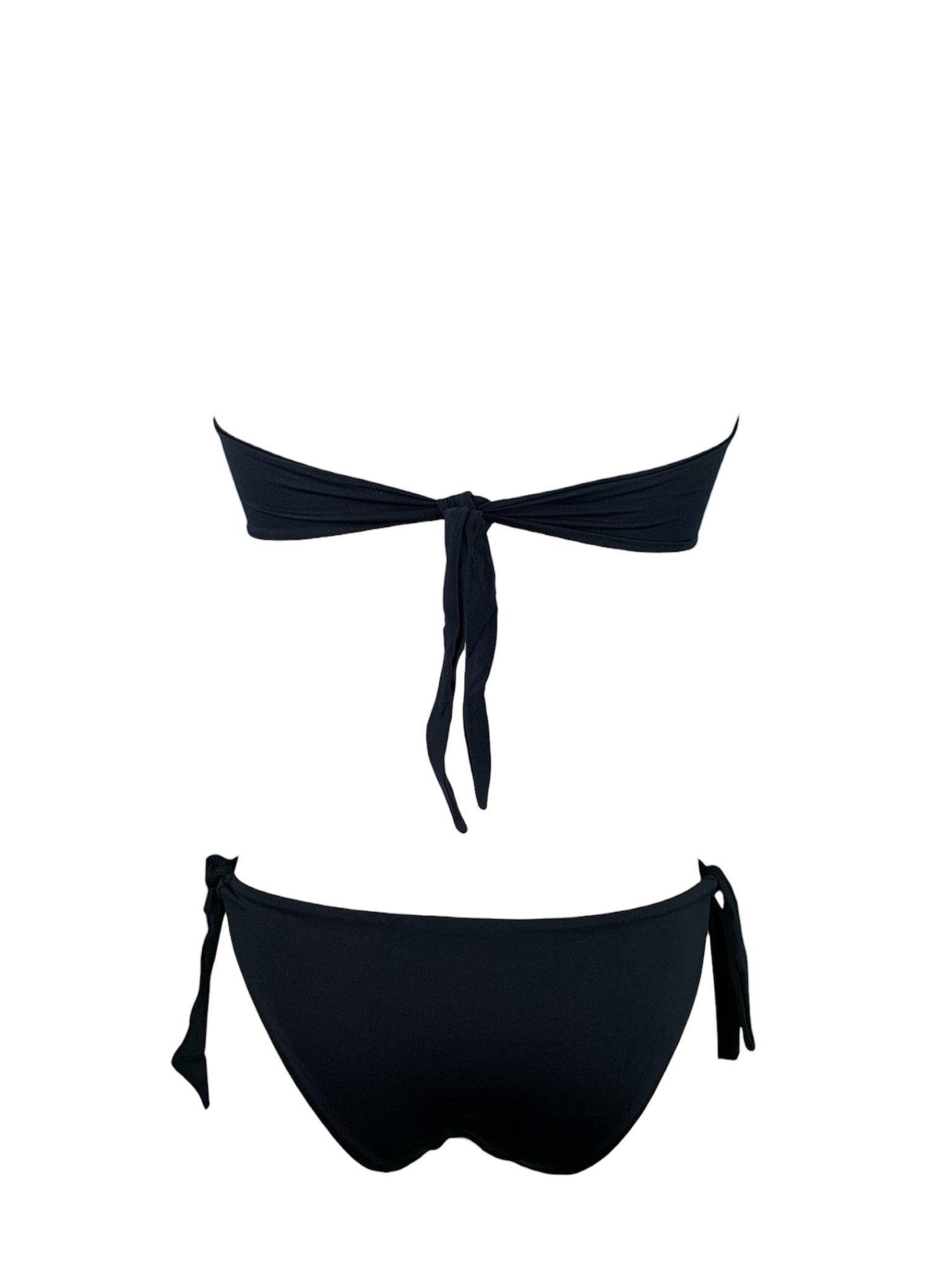 Marette Bikini Fascia Balze Nero Marette Beachwear