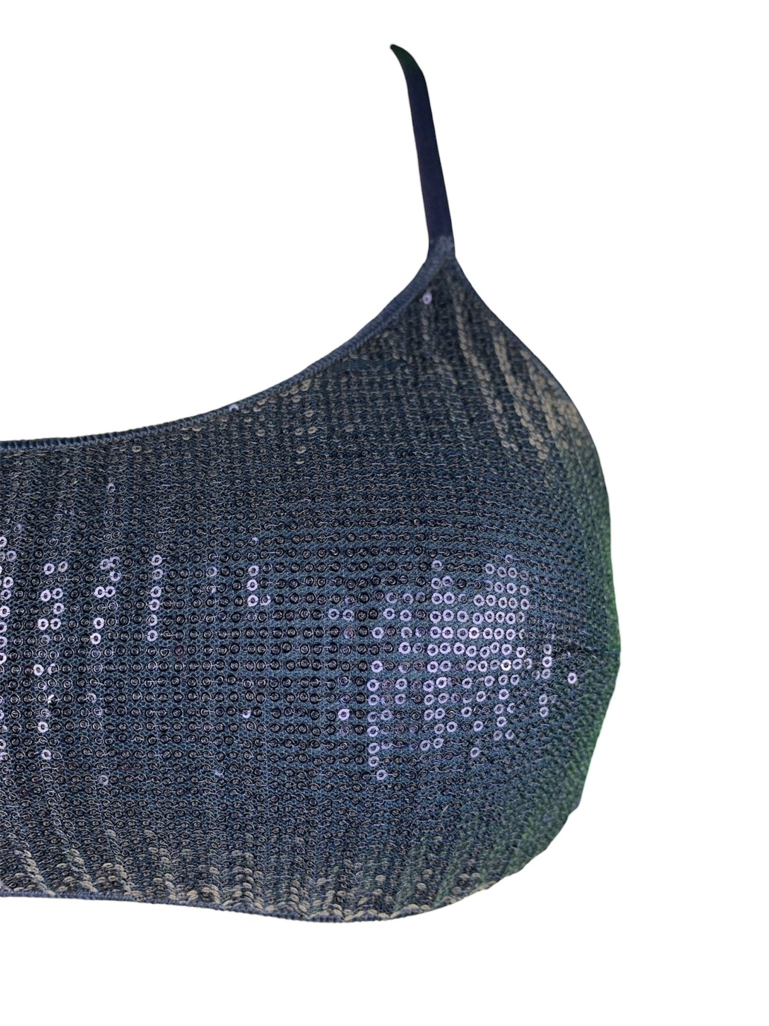 Genius Bikini Monospalla Paillettes Blu