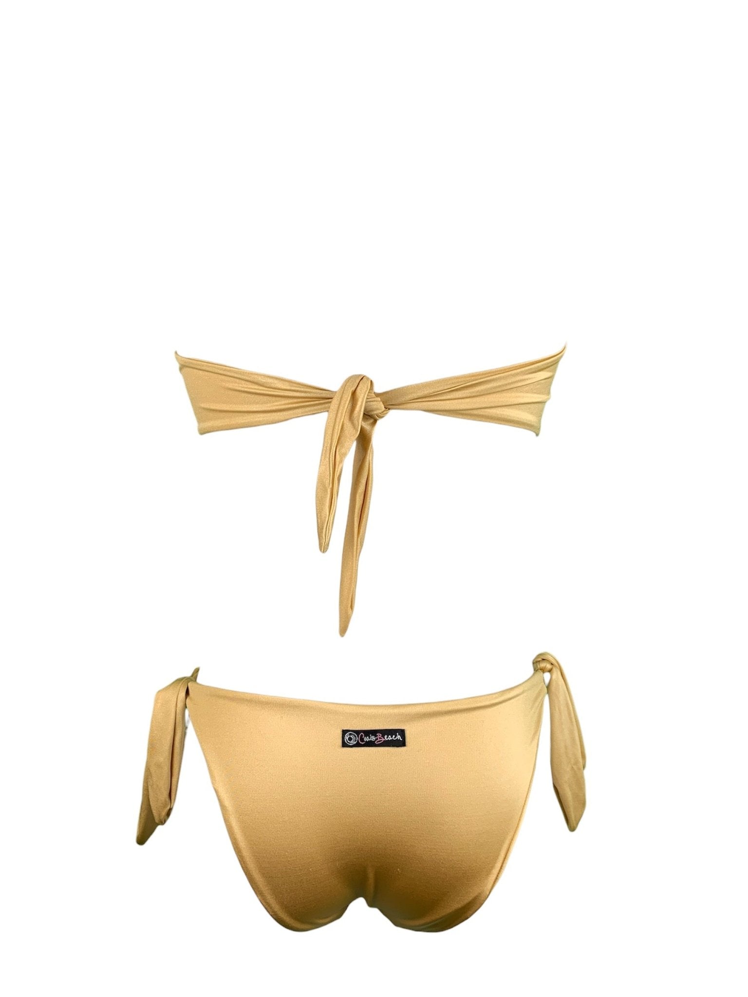 Bikini Fascia Paillettes Oro slip Oro - Bikini D'amare Riccione