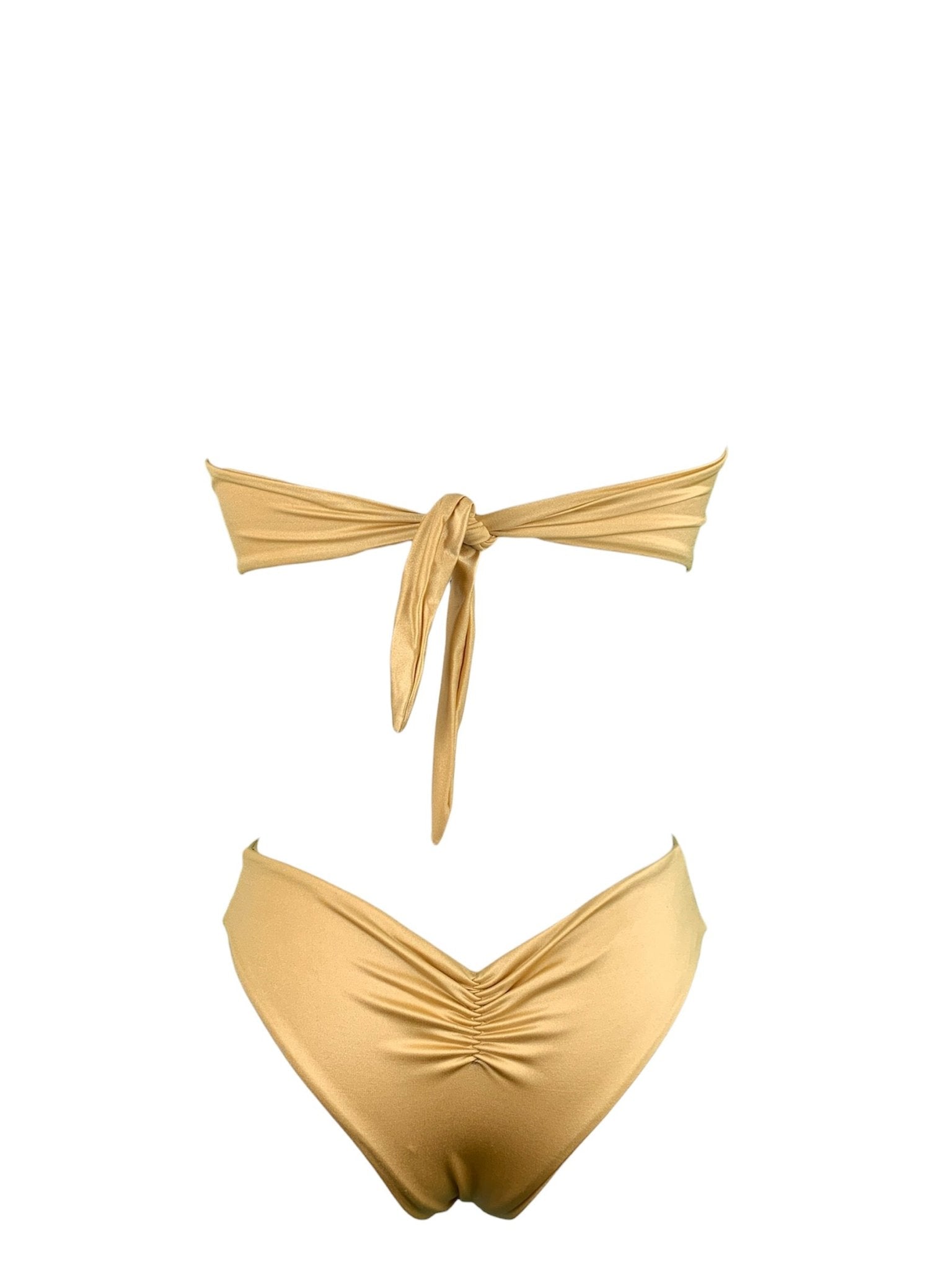 Bikini Fascia Paillettes Oro slip Oro - Bikini D'amare Riccione