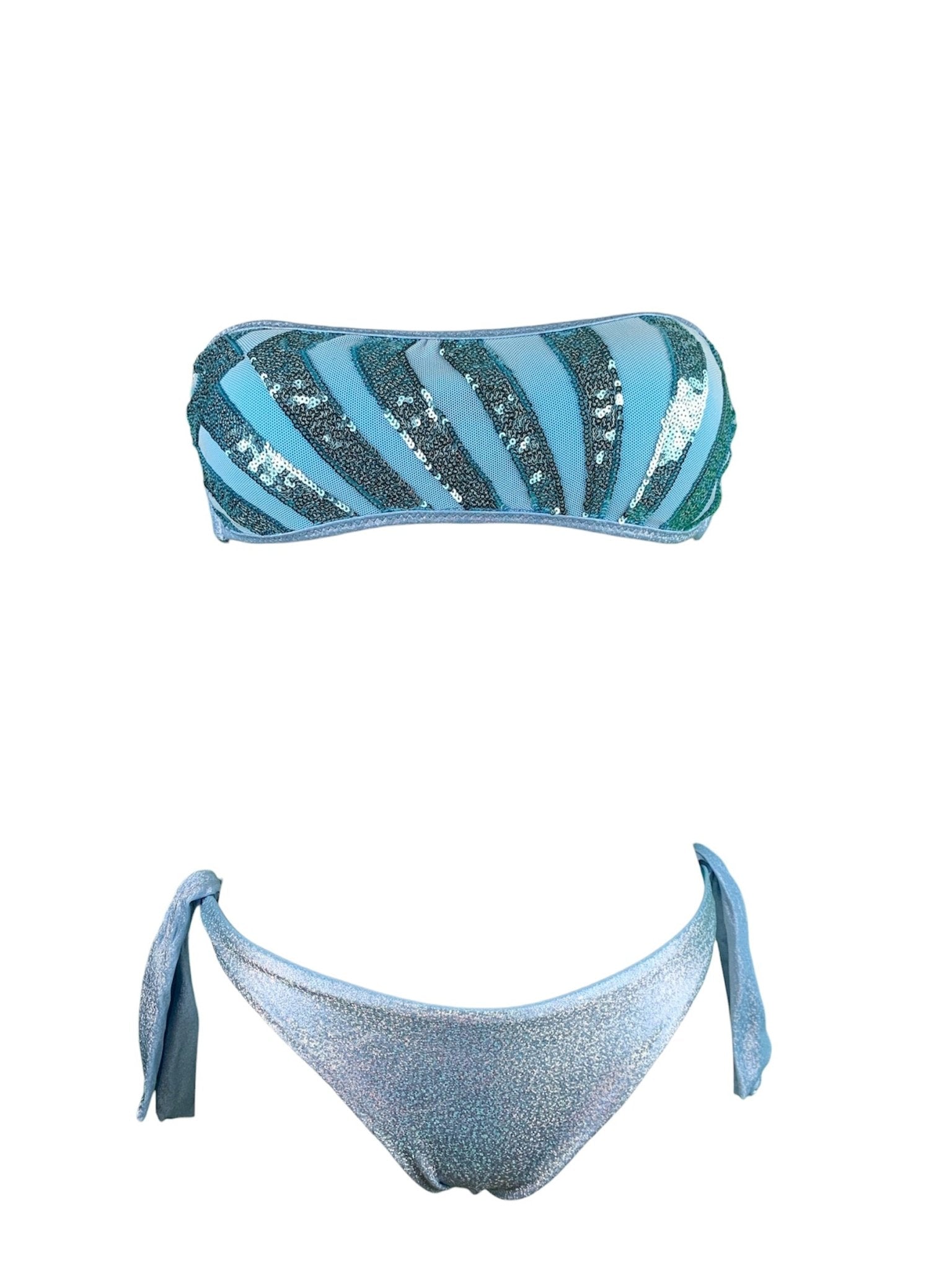 Bikini Fascia Ricamo Paillettes - Bikini D'amare Riccione