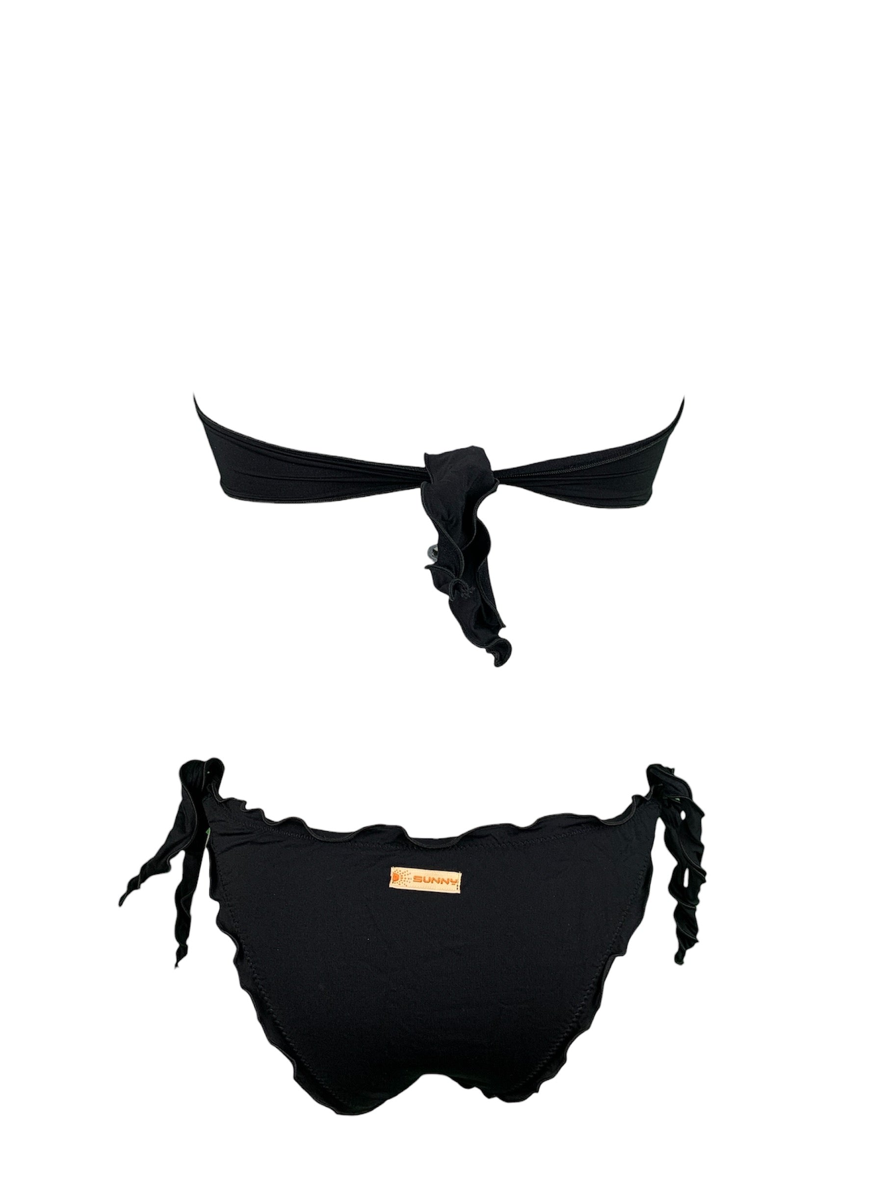 Sunny Beach Bikini Fascia Fiammate Oro-Nero
