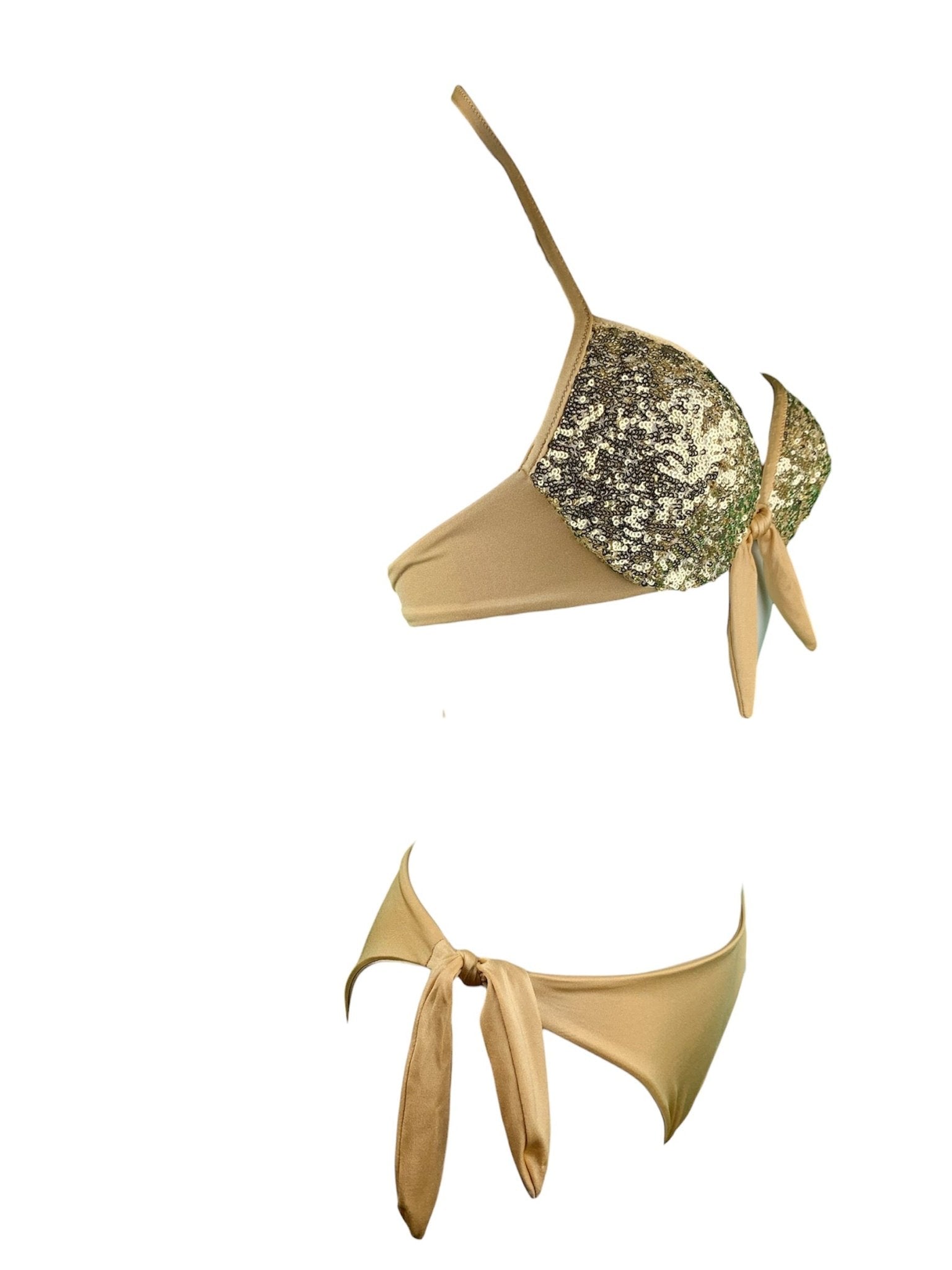 Coals Beach Bikini Push Up Paillettes Oro Coals Beach