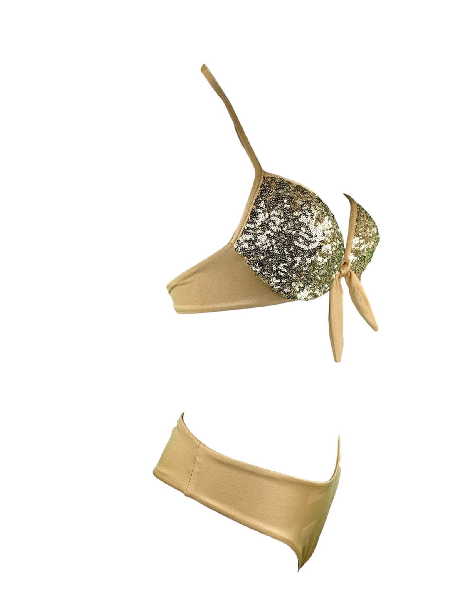 Coals Beach Bikini Push Up Paillettes Oro Coals Beach