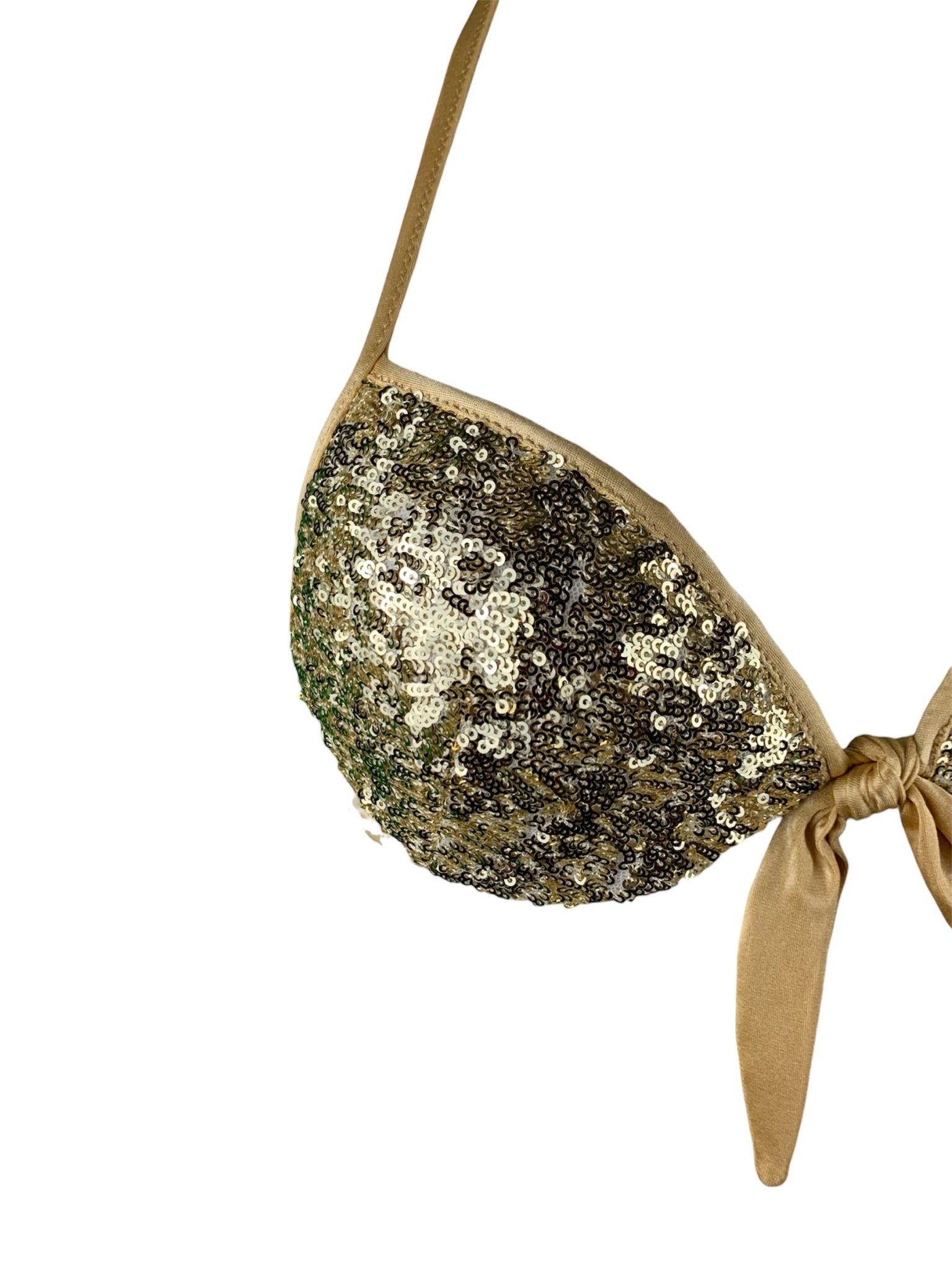 Coals Beach Bikini Push Up Paillettes Oro Coals Beach