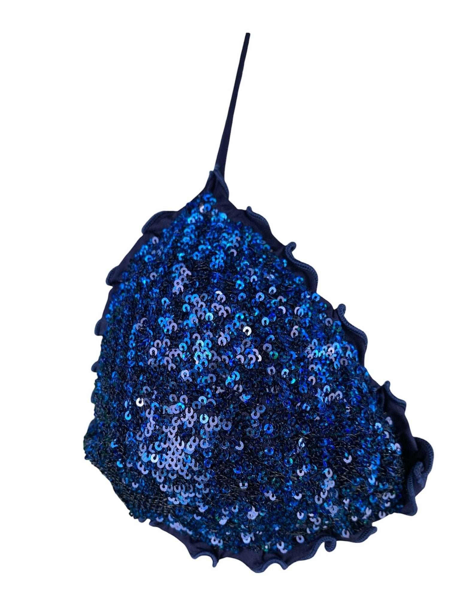 Bikini Triangolo Paillettes Fiammate Blu’ - Bikini D'amare Riccione