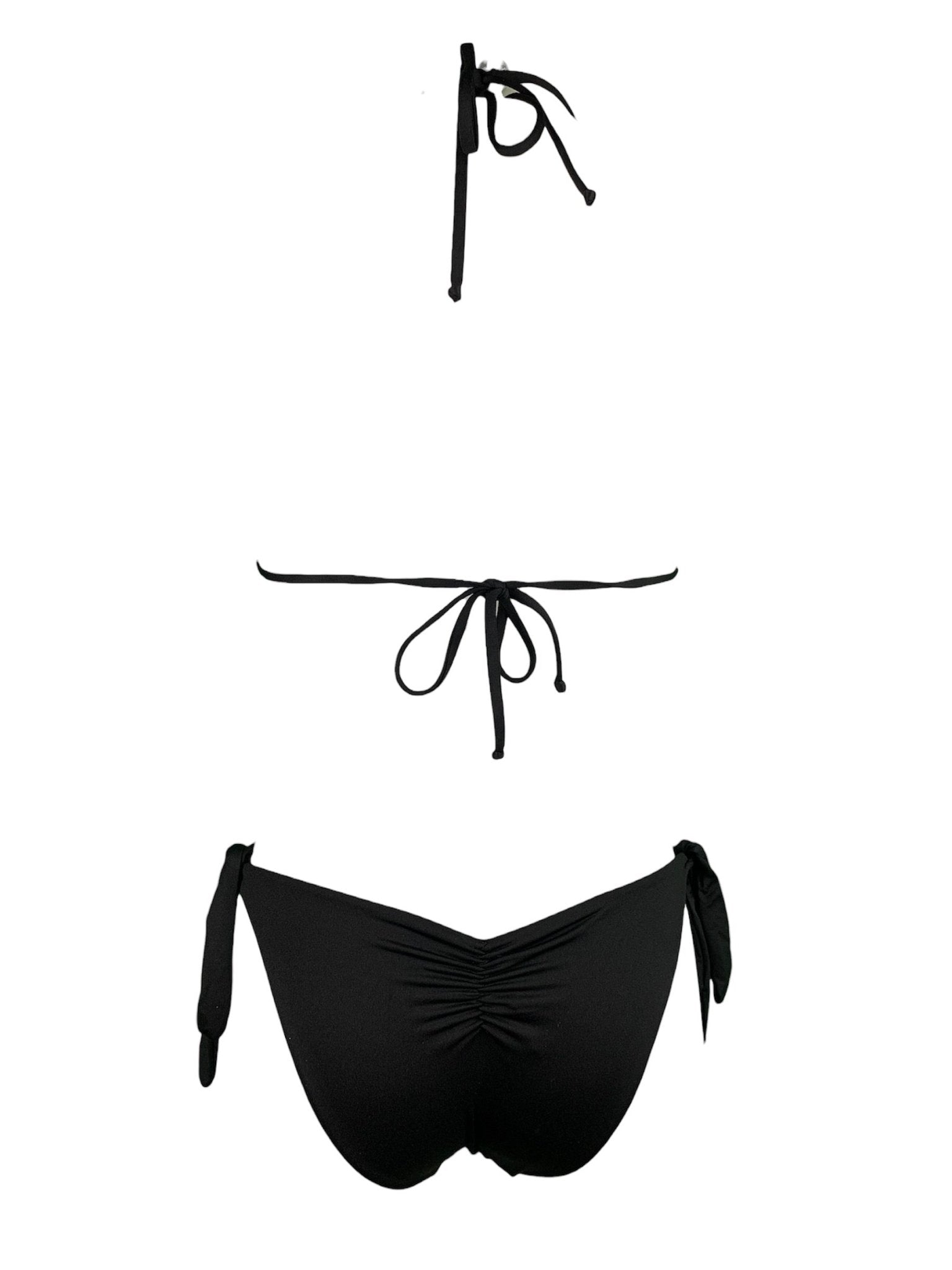 Bikini Triangolo Paillettes Arcobaleno Nero - Bikini D'amare Riccione
