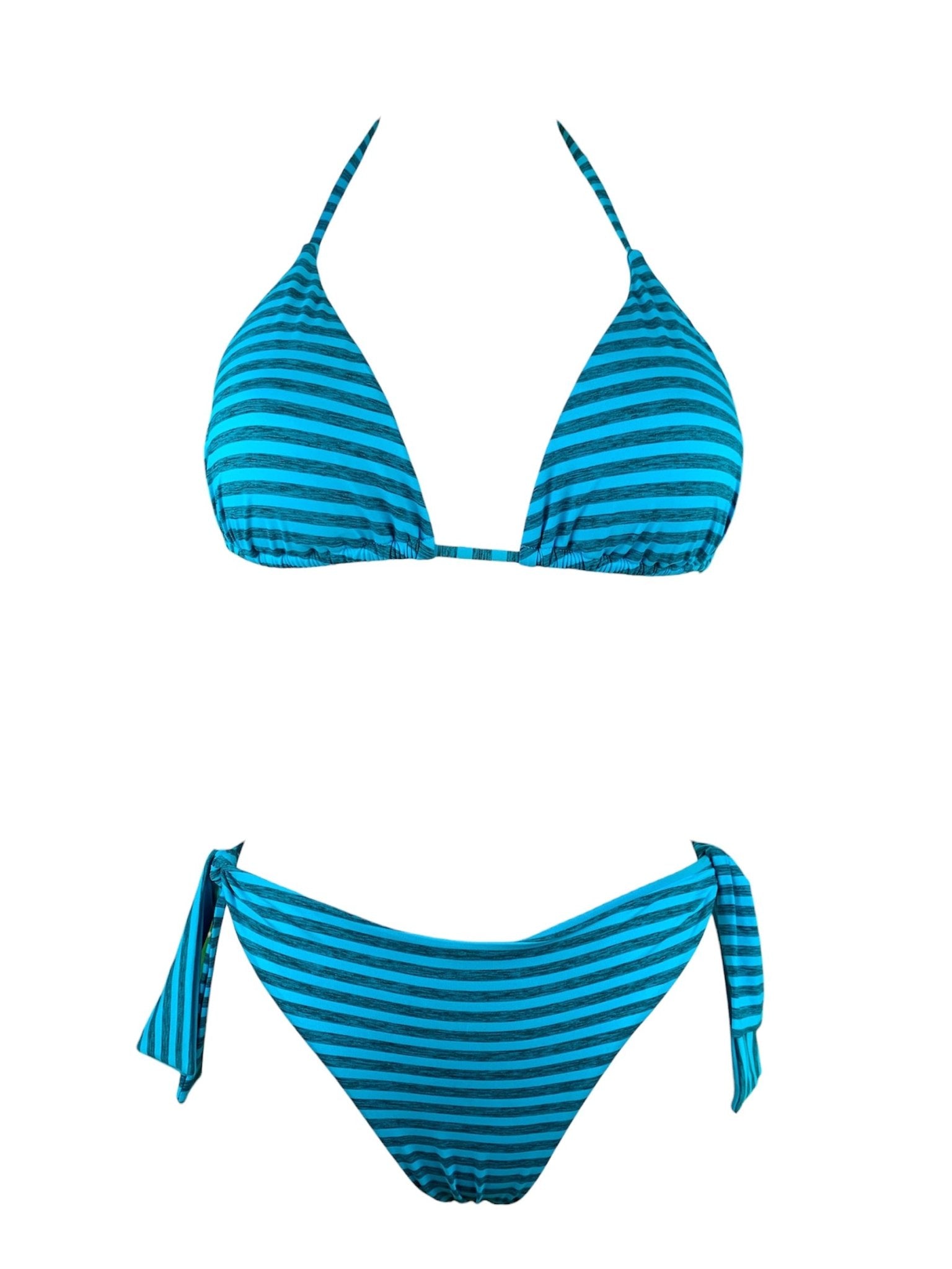 Bikini Triangolo Fluo Righe - Bikini D'amare Riccione