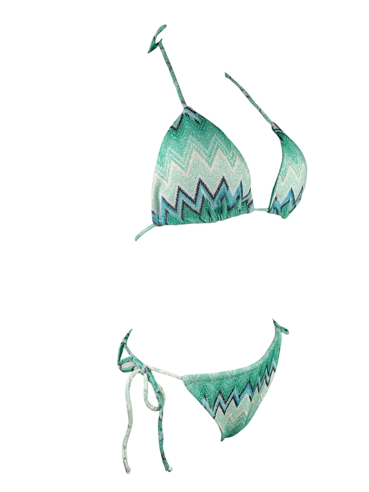 Bikini Triangolo Lurex Zig Zag - Scegli il Colore - Bikini D'amare Riccione