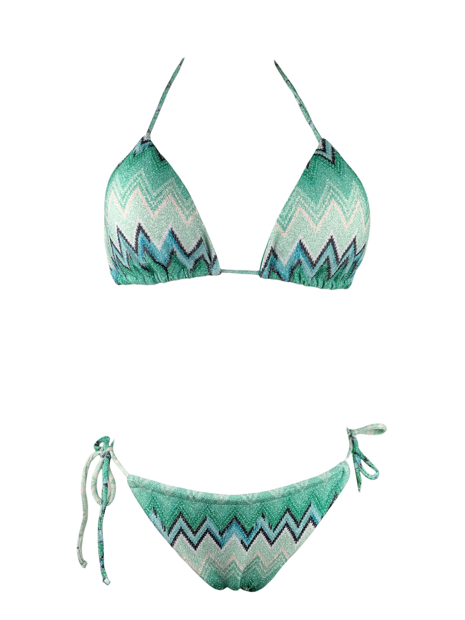 Bikini Triangolo Lurex Zig Zag -Scegli il Colore
