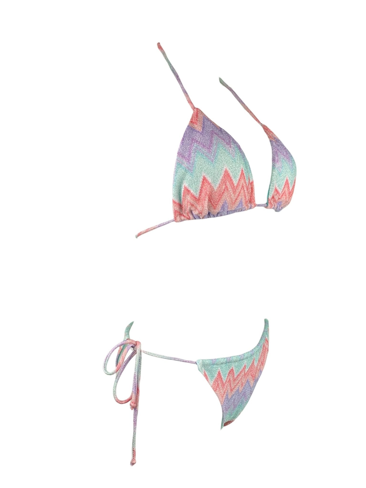 Bikini Triangolo Lurex Zig Zag - Scegli il Colore - Bikini D'amare Riccione