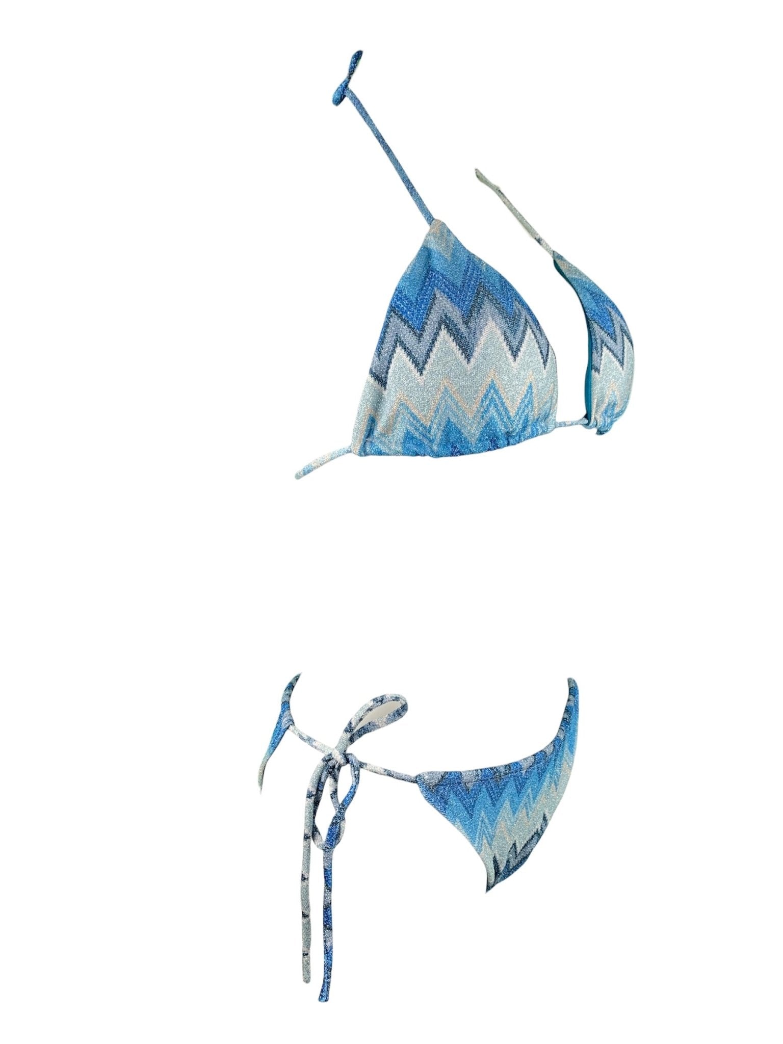 Bikini Triangolo Lurex Zig Zag - Scegli il Colore - Bikini D'amare Riccione