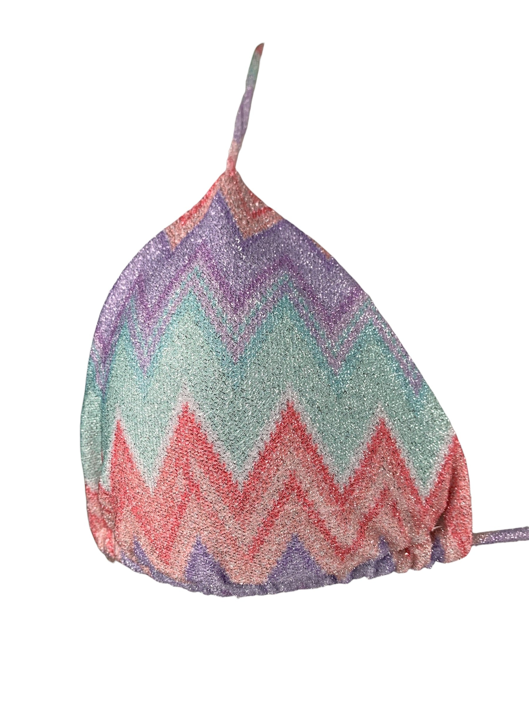 Bikini Triangolo Lurex Zig Zag -Scegli il Colore