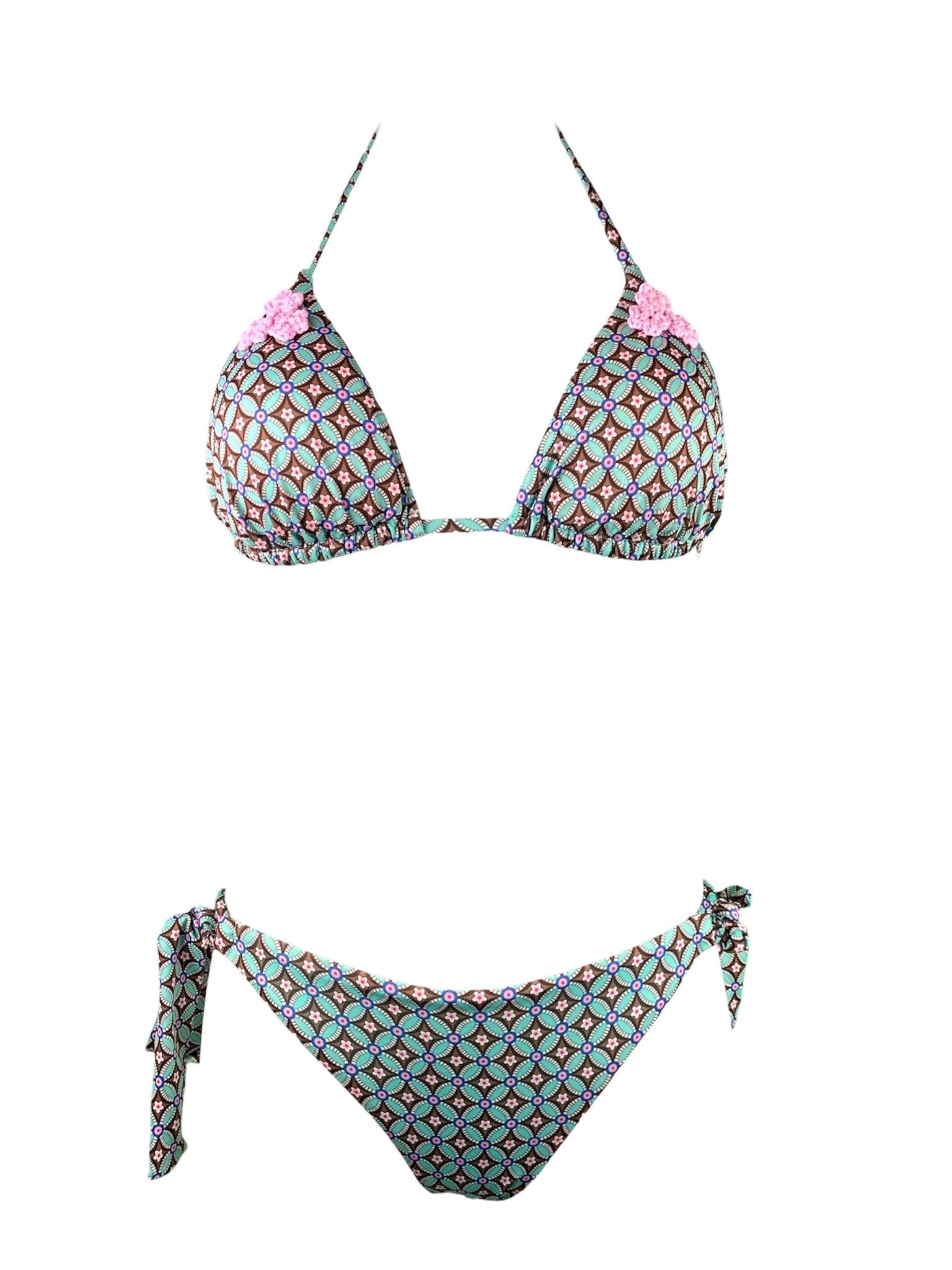 Genius Bikini Triangolo Mosaico Acqua - Bikini D'amare Riccione