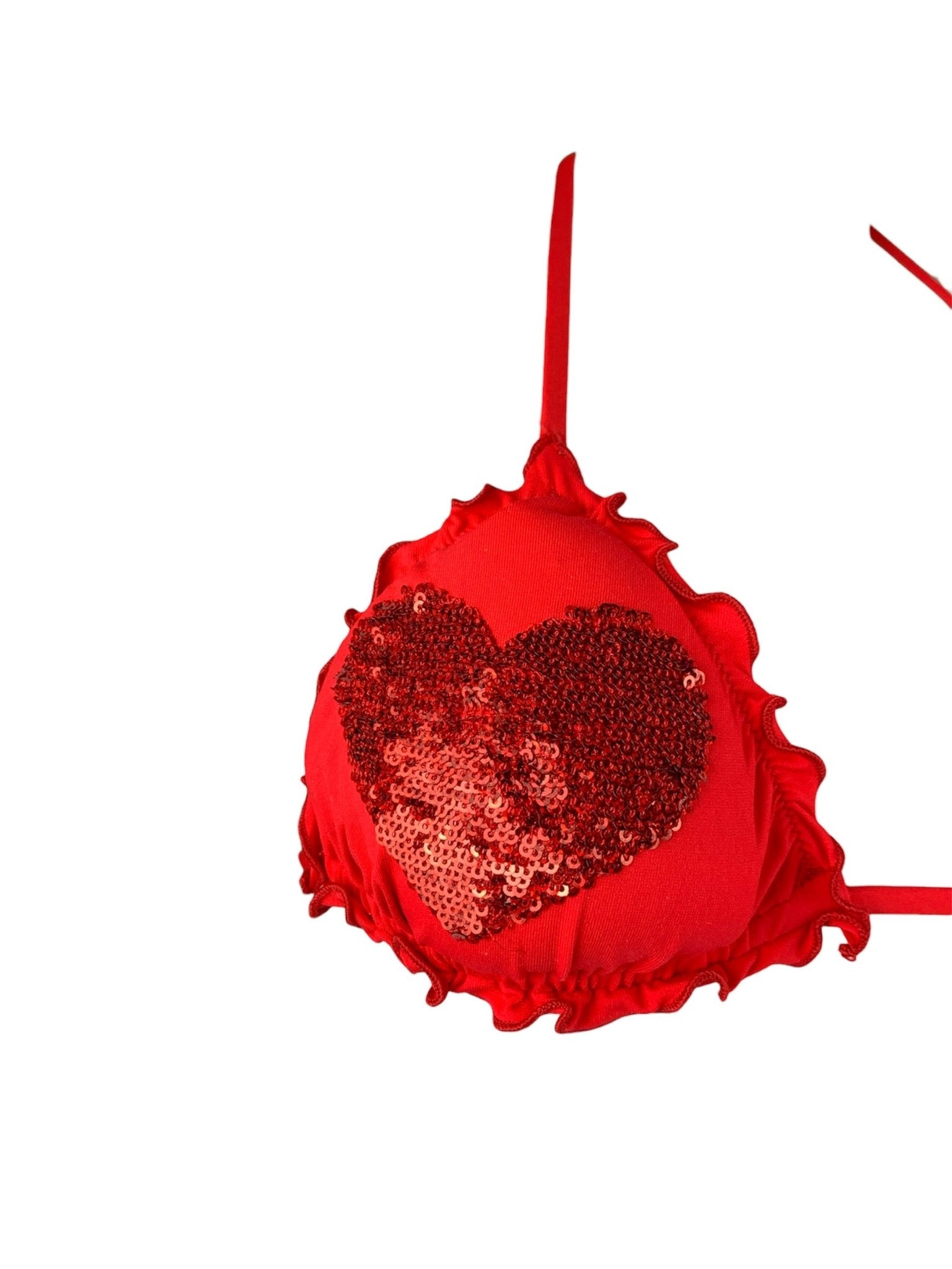 Sunny Beach Bikini Triangolo Paillettes Cuori - Scegli il Colore - Bikini D'amare Riccione