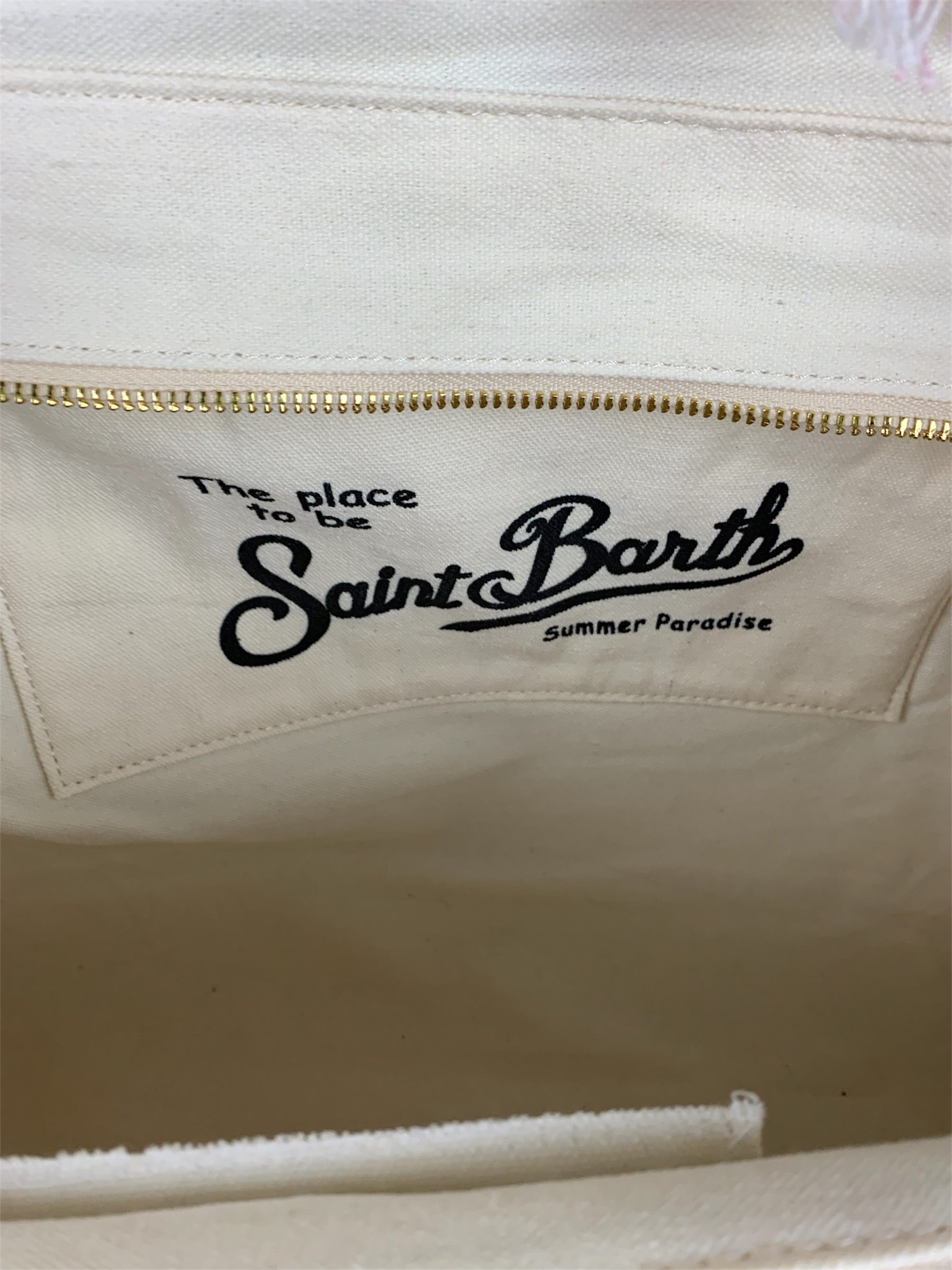 Borsa Spalla Vanity Righe Rosa-Avorio