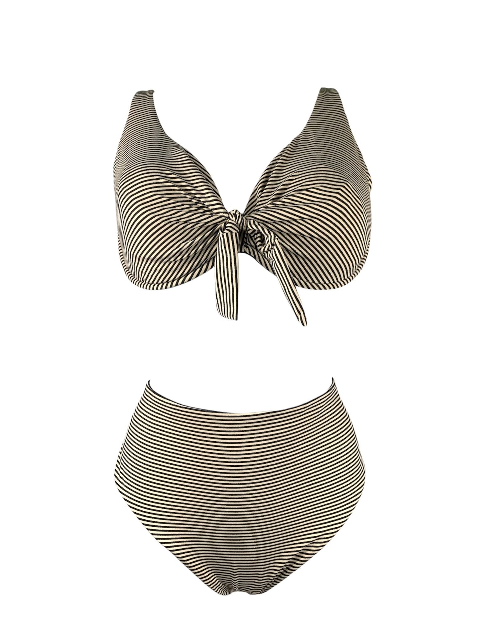 Bikini Ferretto KD Berna Righe Nero/Oro - Bikini D'amare Riccione