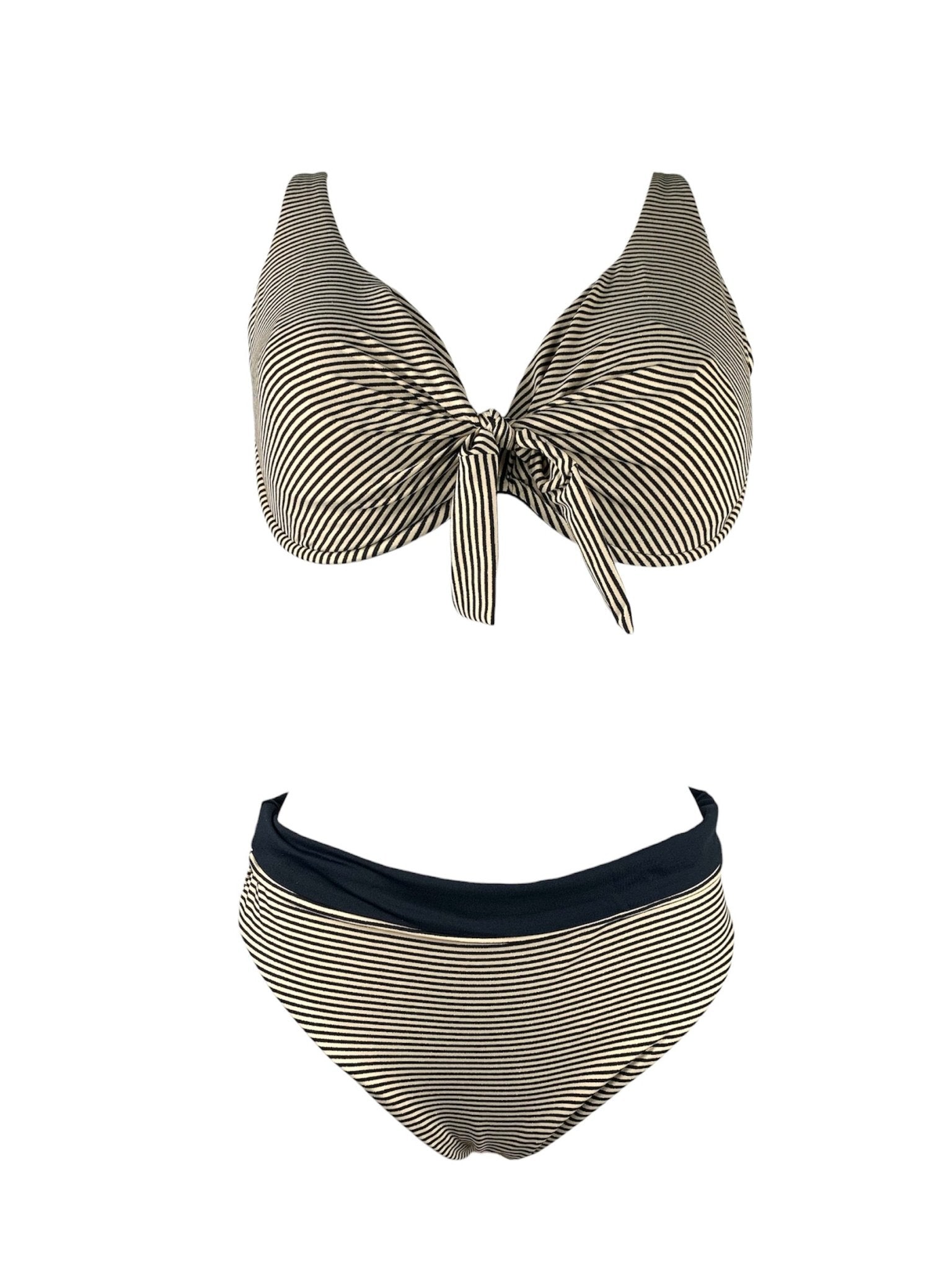 Bikini Ferretto KD Berna Righe Nero/Oro - Bikini D'amare Riccione