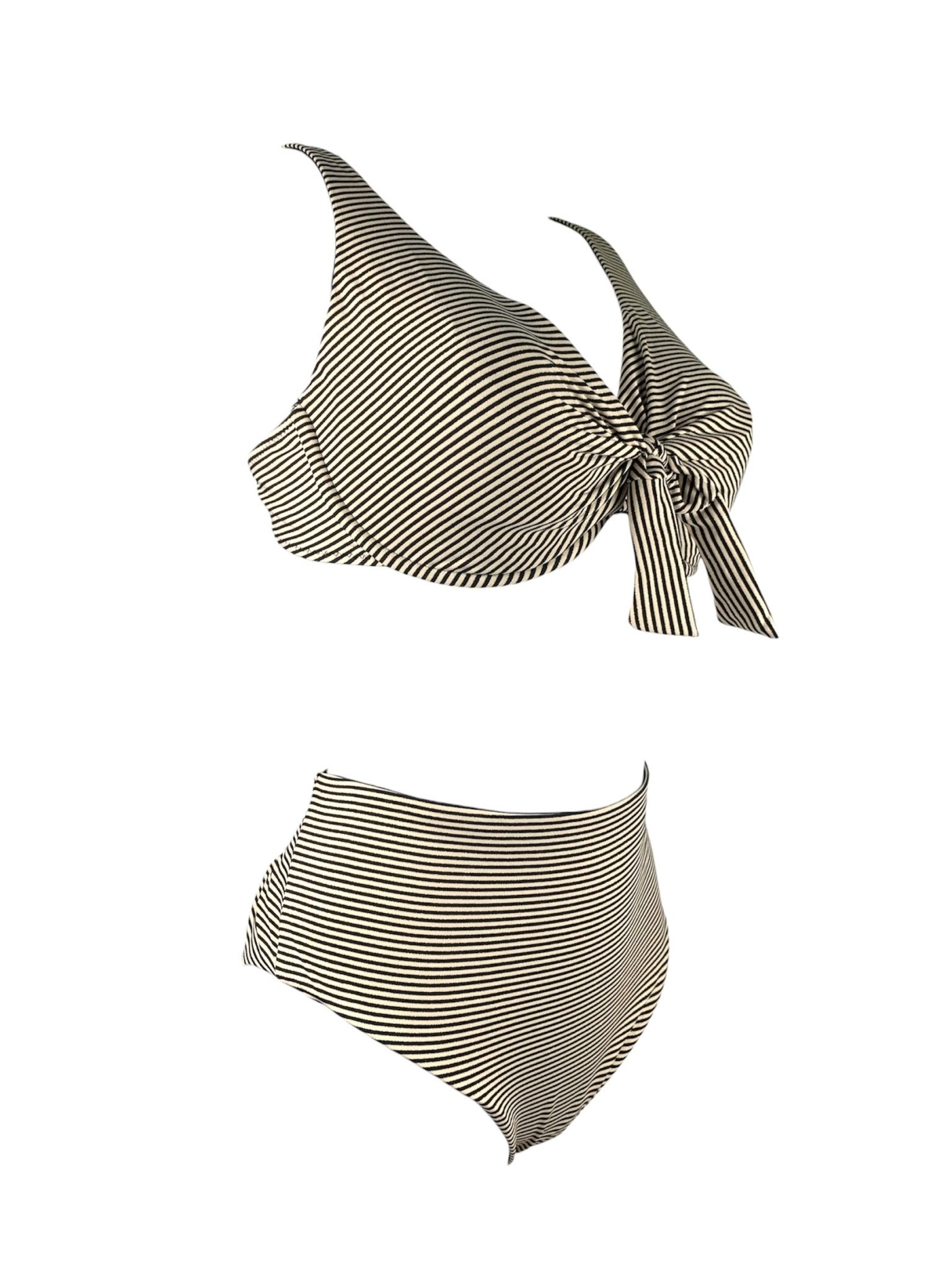 Bikini Ferretto KD Berna Righe Nero/Oro - Bikini D'amare Riccione