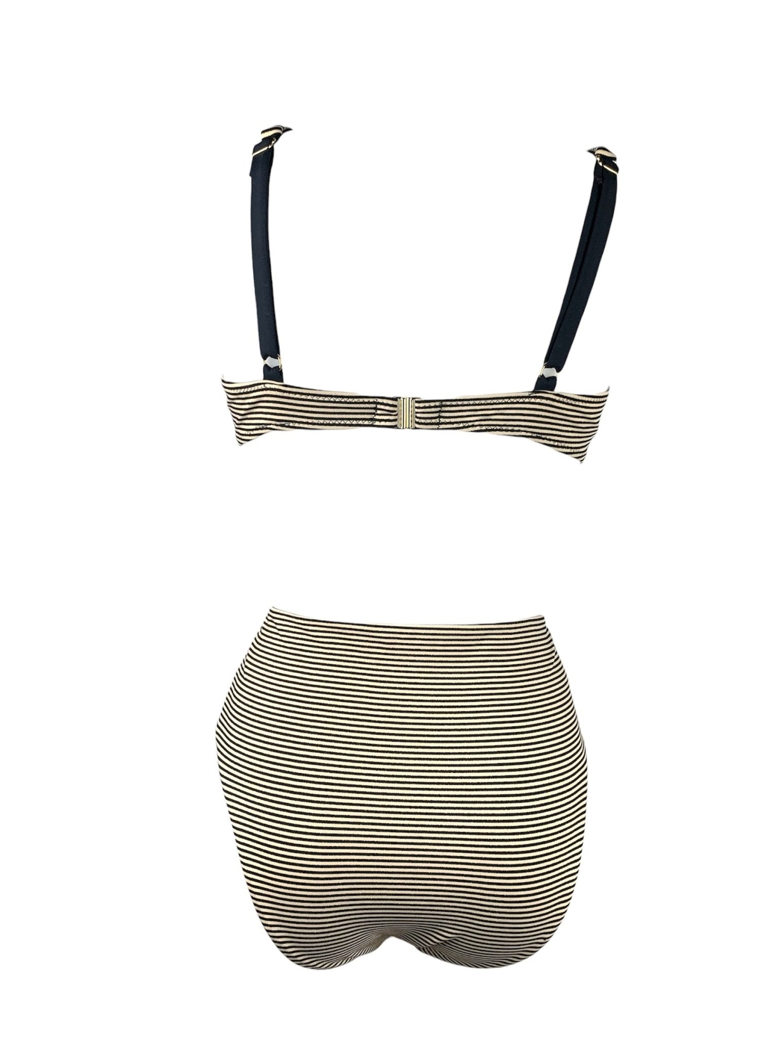 Bikini Ferretto KD Berna Righe Nero/Oro - Bikini D'amare Riccione