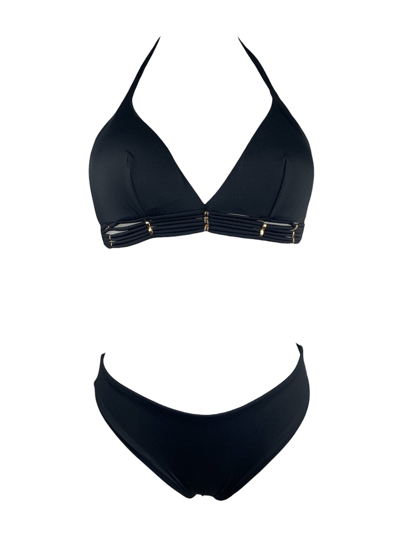 Marette Bikini Triangolo Leda Nero - Bikini D'amare Riccione
