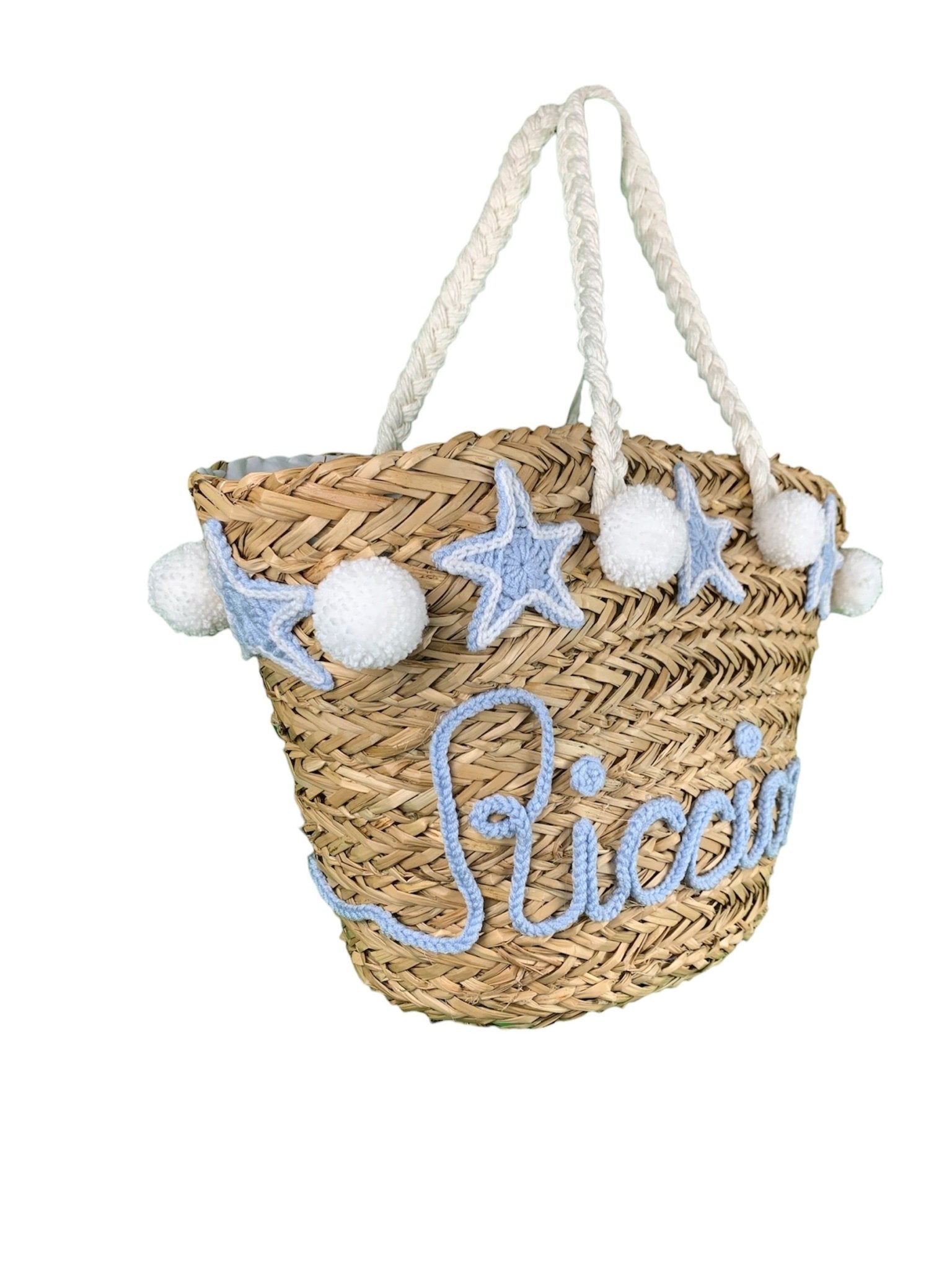 Borsa Mare di Paglia Stelle Riccione Bikini D'amare