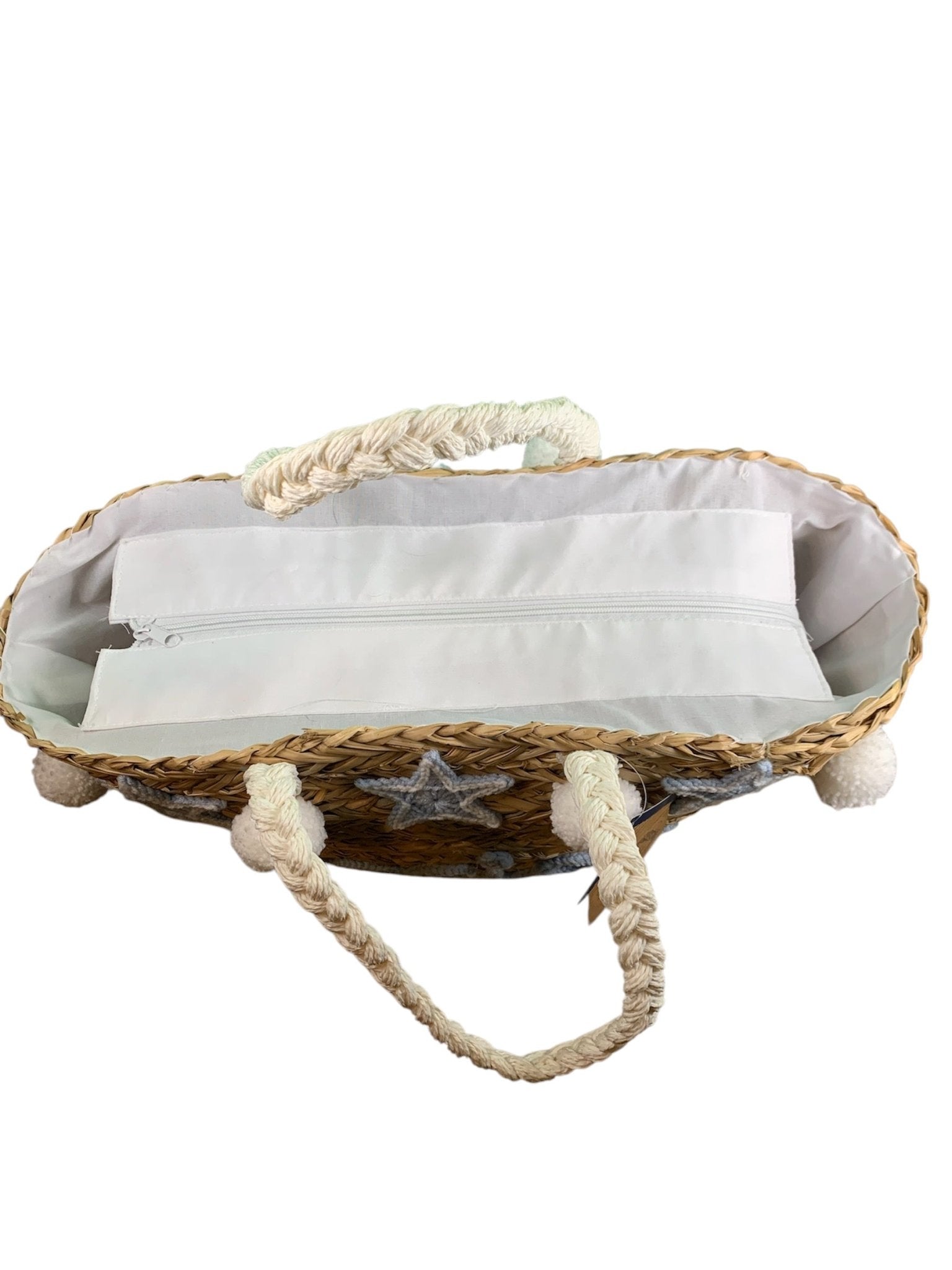 Borsa Mare di Paglia Stelle Riccione Azzurro Bikini D'amare