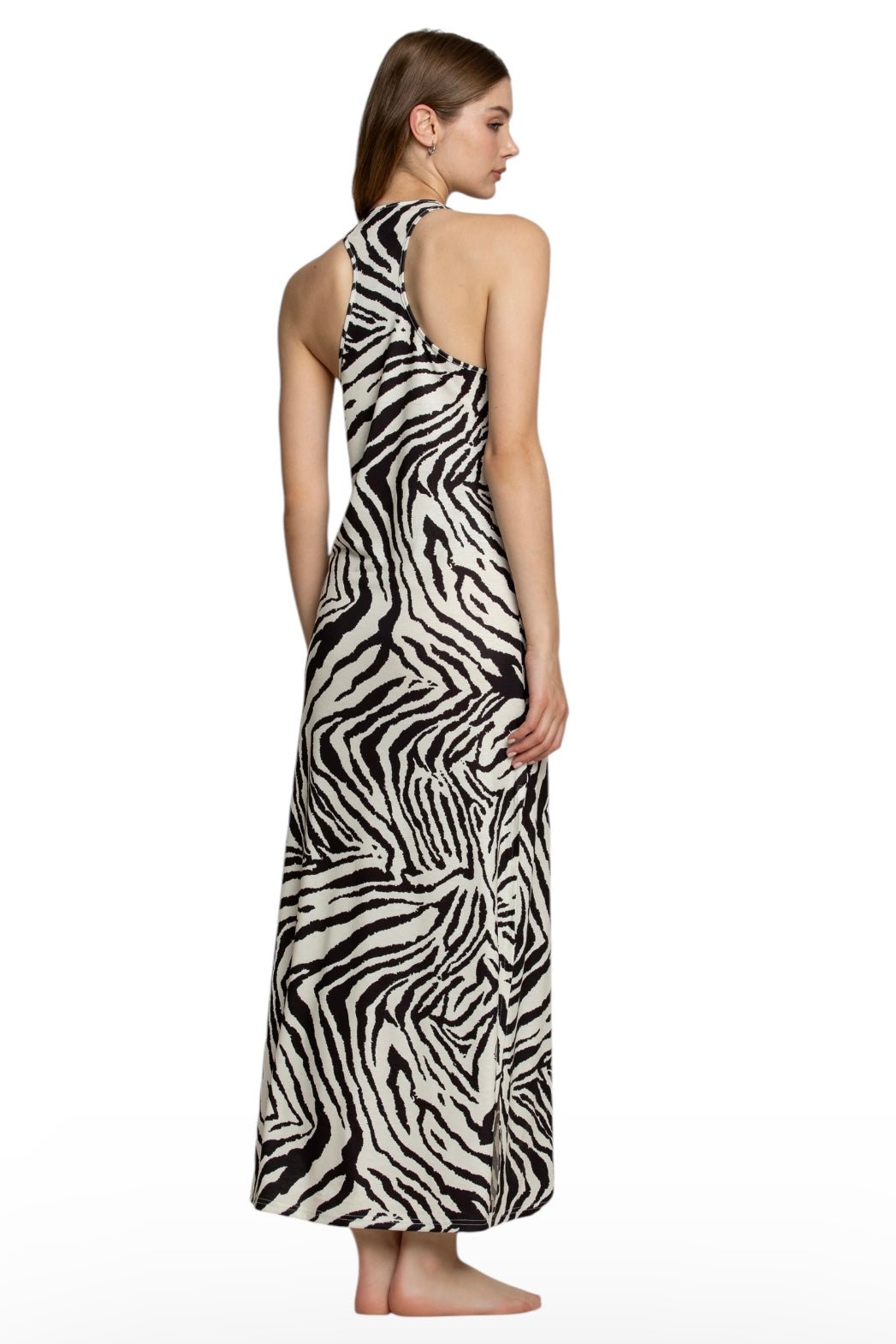 4giveness Abito Lungo Zebra Night - Bikini D'amare Riccione