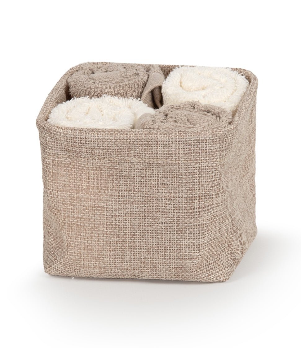 Lovely Shabby Set 4 Lavette con Cestino Linum Lovely Beach