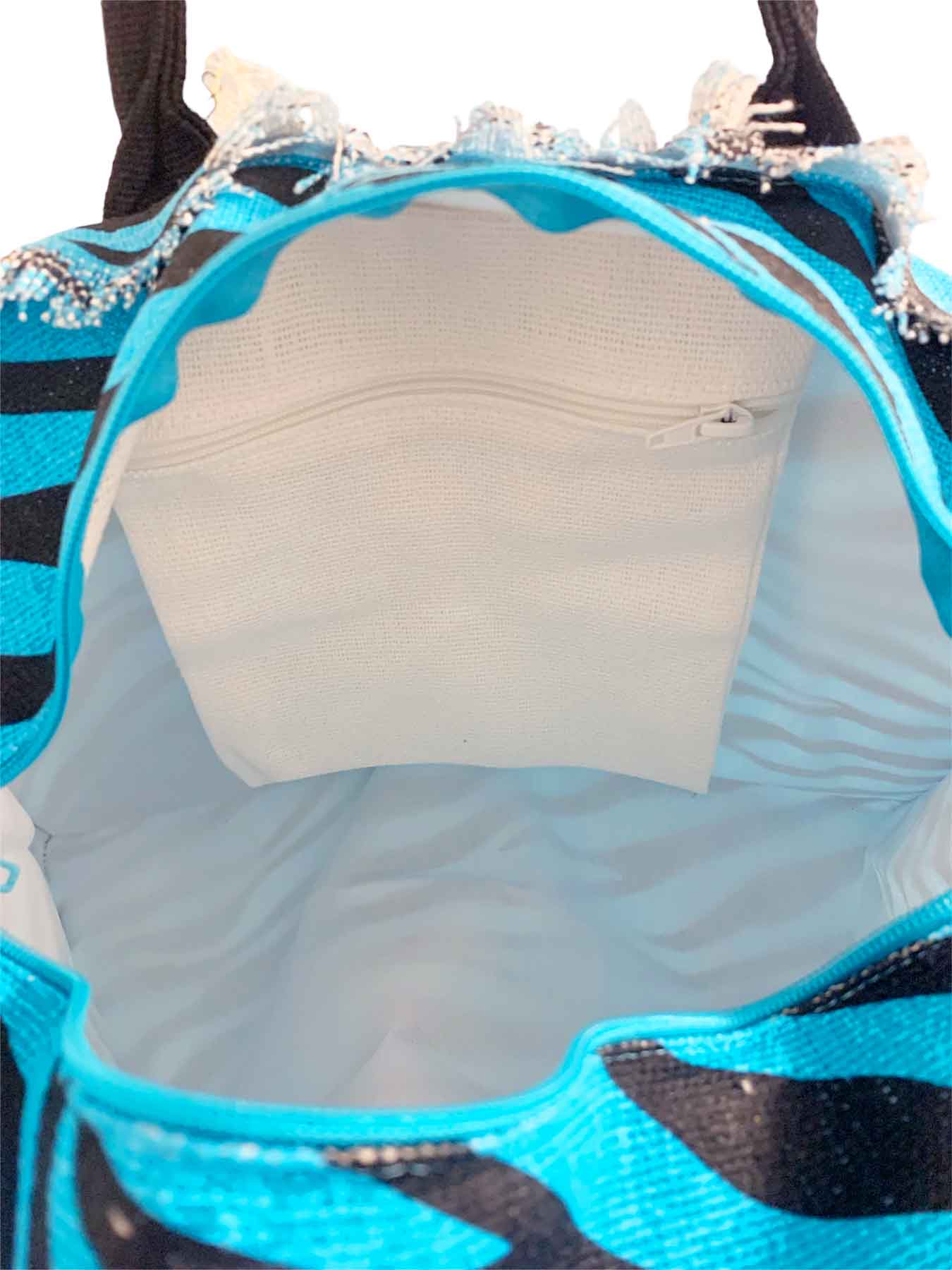 Set New Zebra Borsa Media - Telo Mare - Pochette Bikini D'amare Riccione