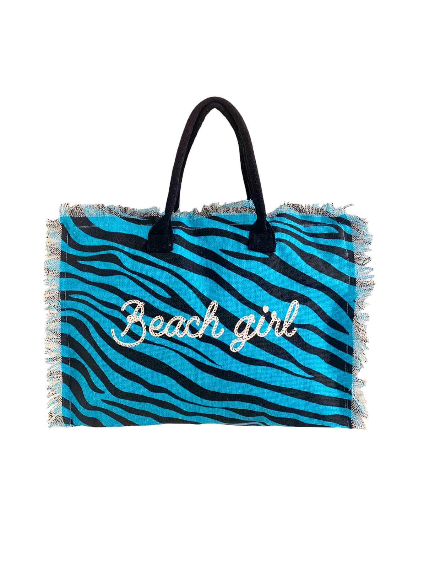 Set New Zebra Borsa Media - Telo Mare - Pochette Bikini D'amare Riccione