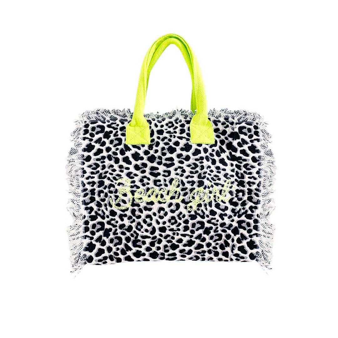 Lovely Beach Borsetta Mare Hand Bag Beach Girl New Leopard - Scegli il Colore - Bikini D'amare Riccione