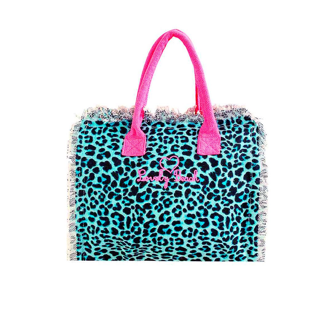 Lovely Beach Borsetta Mare Hand Bag Beach Girl New Leopard - Scegli il Colore - Bikini D'amare Riccione