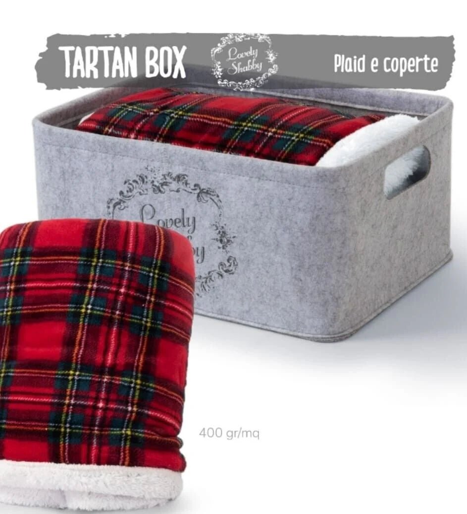 Lovely Shabby Plaid Tartan Box Fantasia Scozzese 130 x 160 Lovely Shabby