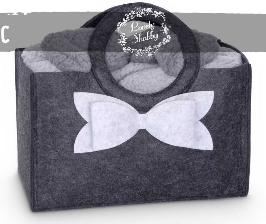 Lovely Shabby Magic Plaid Con Borsa in Feltro 130x160 cm Lovely Shabby