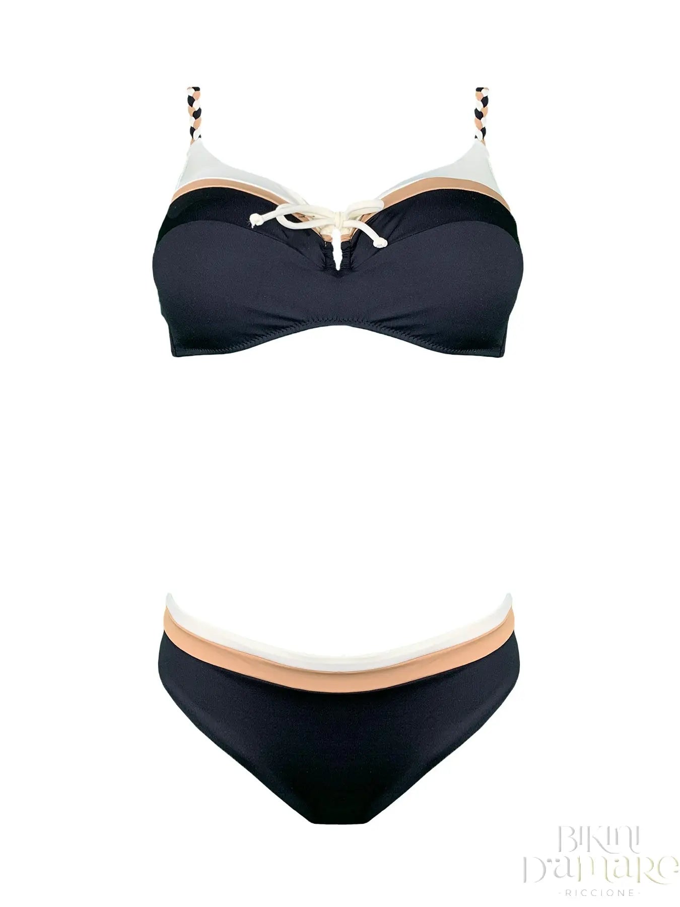 Bikini Brassiere Ferretto KD Tricolore Treccia Marette - Bikini D'amare Riccione