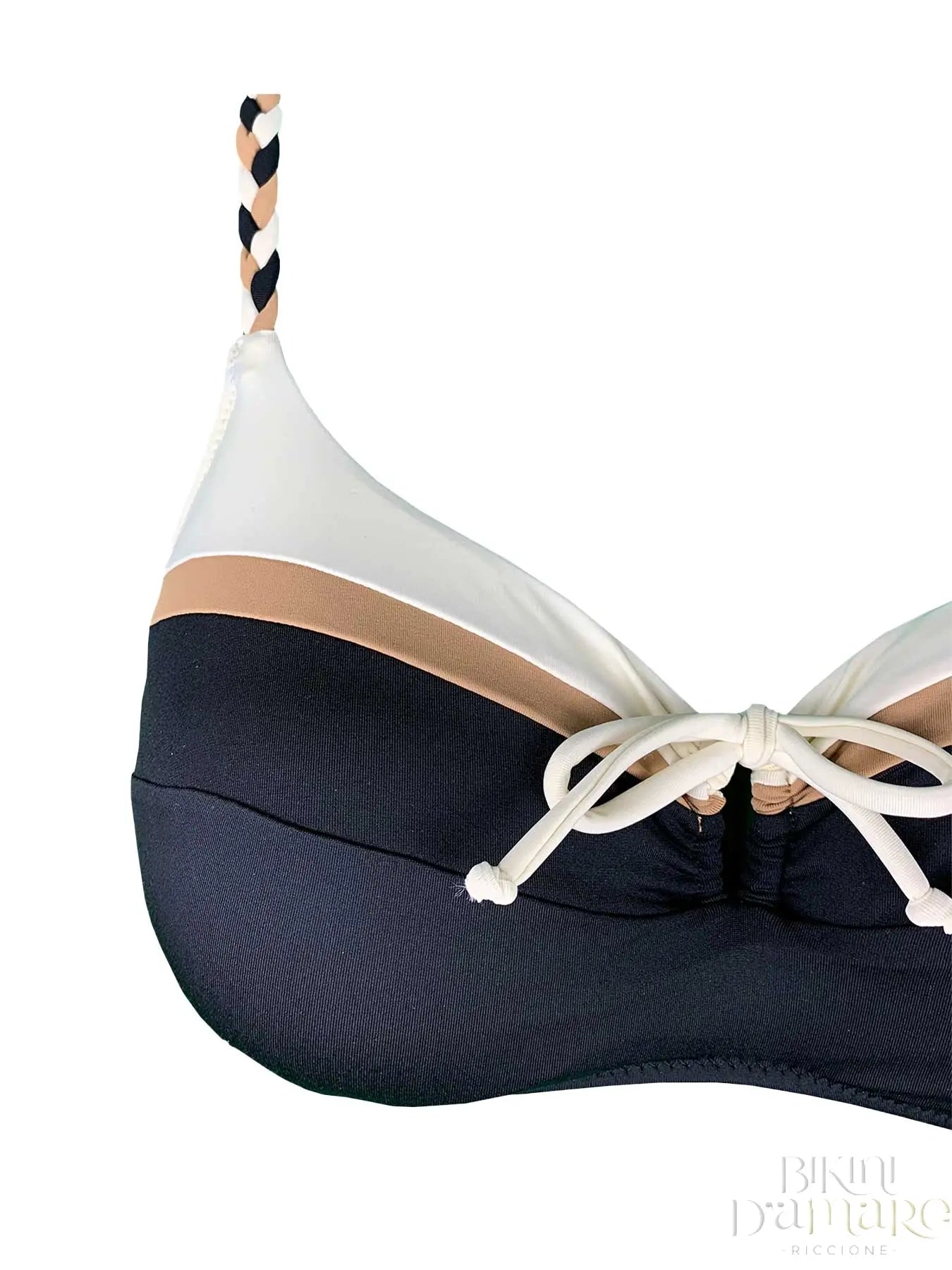Bikini Brassiere Ferretto KD Tricolore Treccia Marette - Bikini D'amare Riccione
