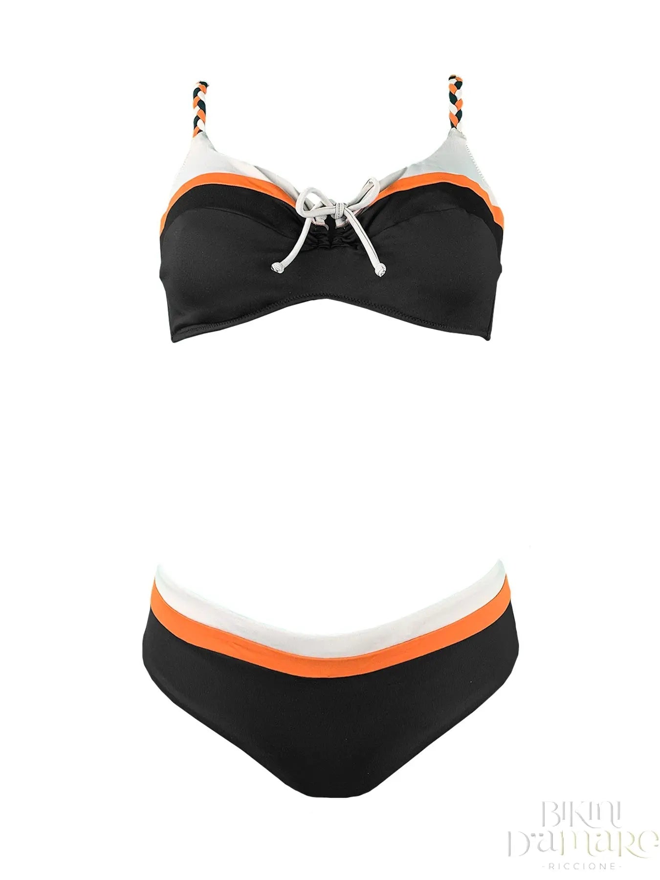 Bikini Brassiere Ferretto KD Tricolore Treccia Marette - Bikini D'amare Riccione