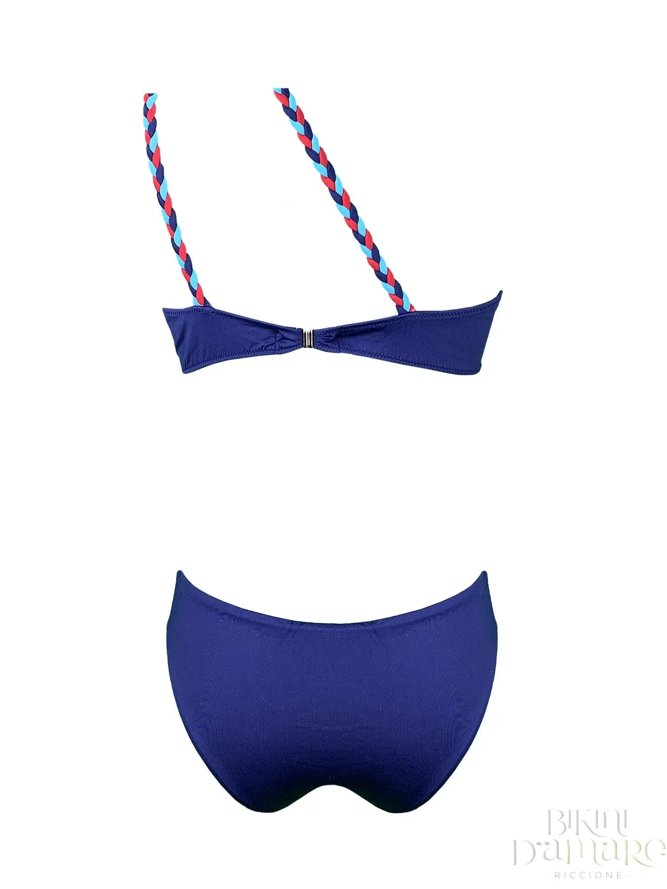Bikini Monospalla Tricolore Treccia Marette - Bikini D'amare Riccione