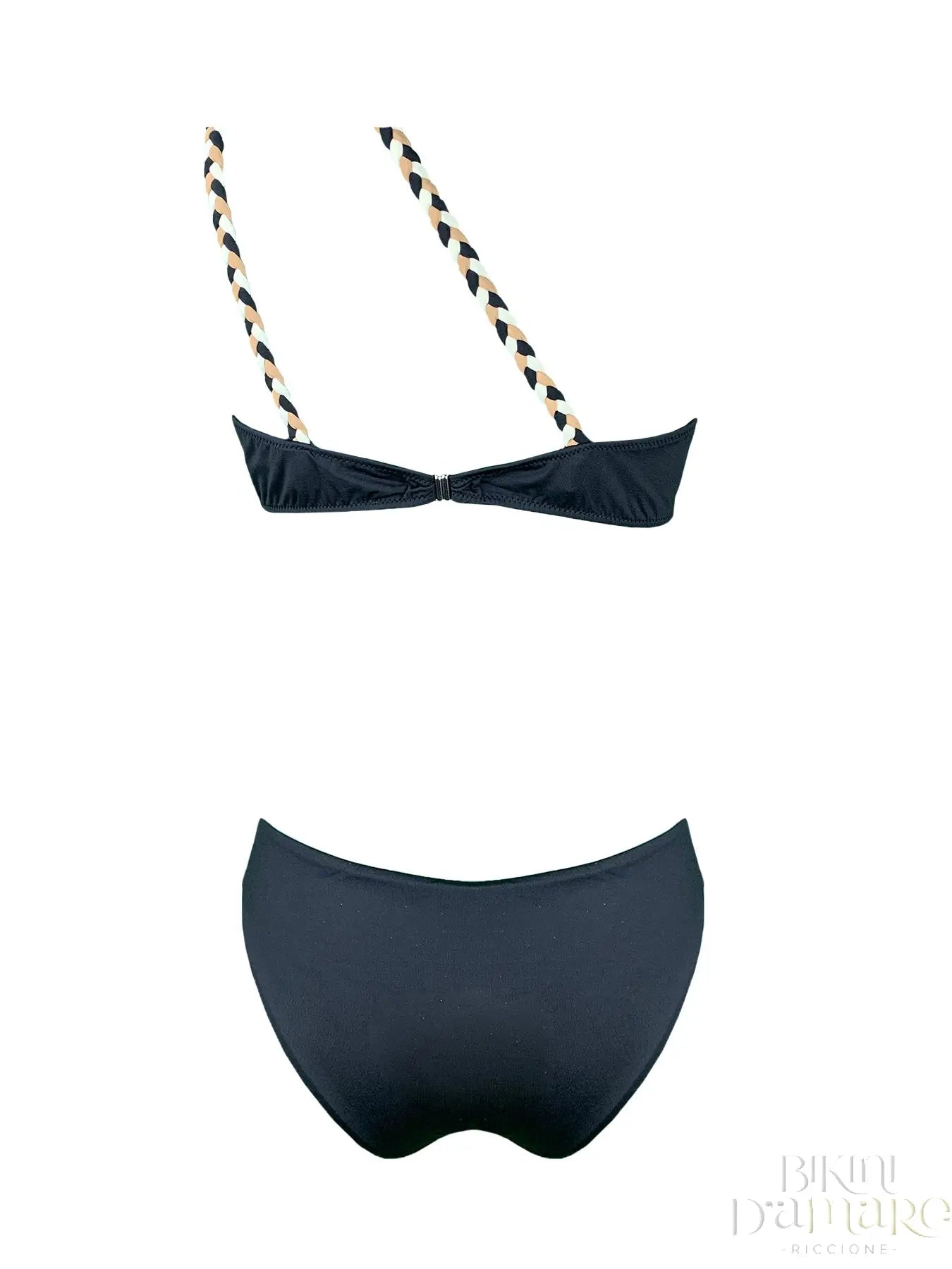Bikini Monospalla Tricolore Treccia Marette - Bikini D'amare Riccione