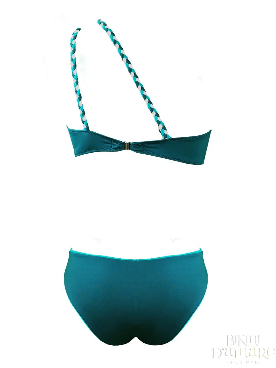 Bikini Monospalla Tricolore Treccia Marette - Bikini D'amare Riccione