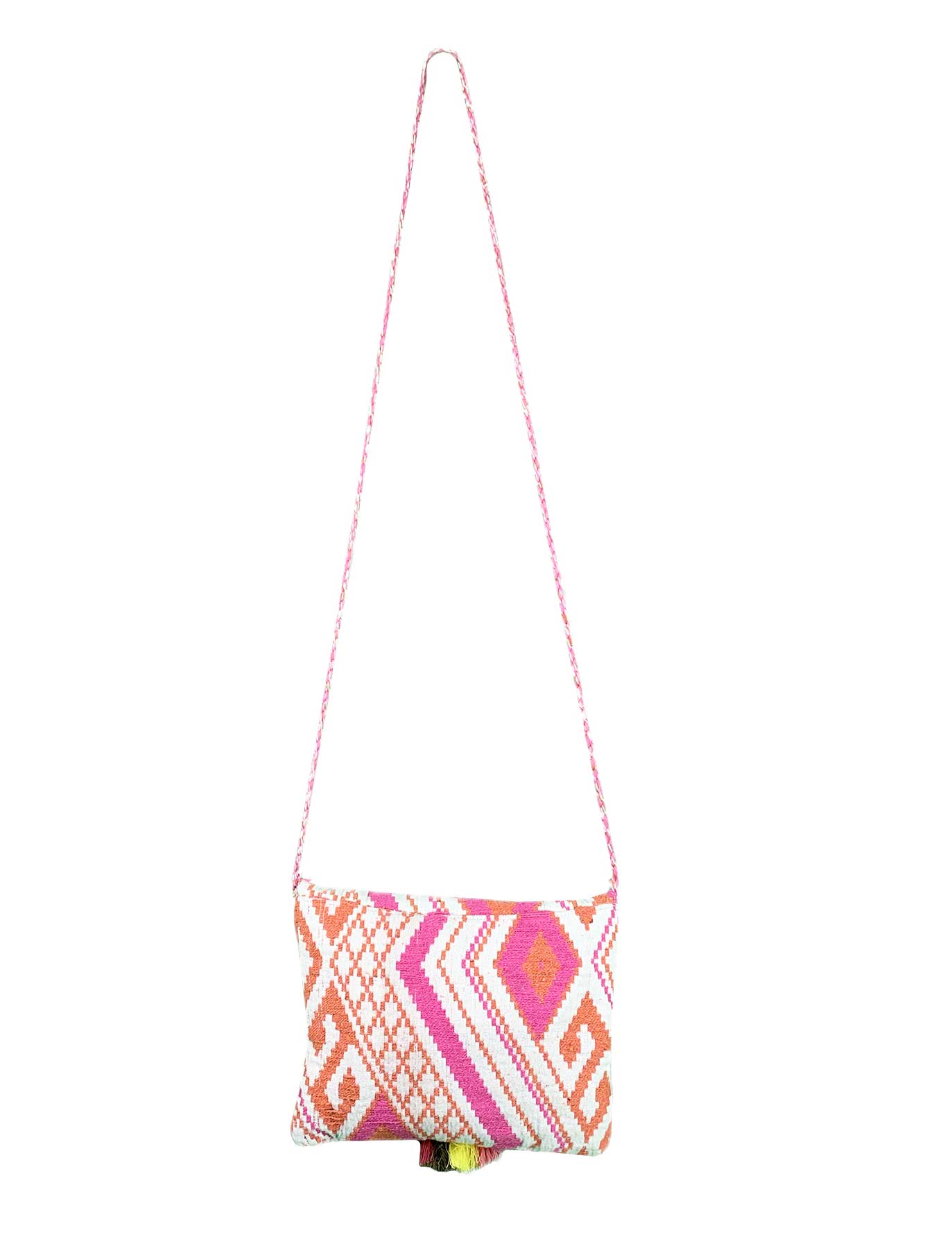 Pochette in Tessuto con Ricamo Artigianale Rosa Bikini D'amare